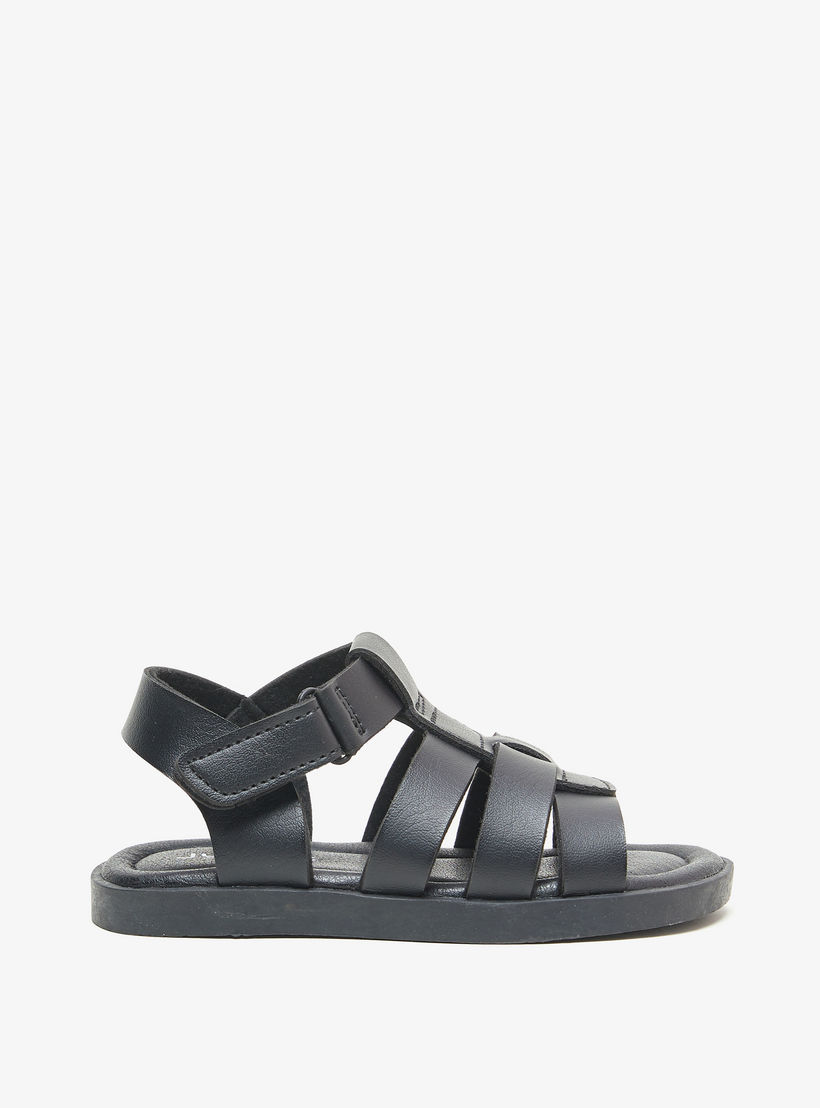 صندل سادة بمقدمة مفتوحة وشريط إغلاق من جونيورز-boys-shoes-sandals-image-2