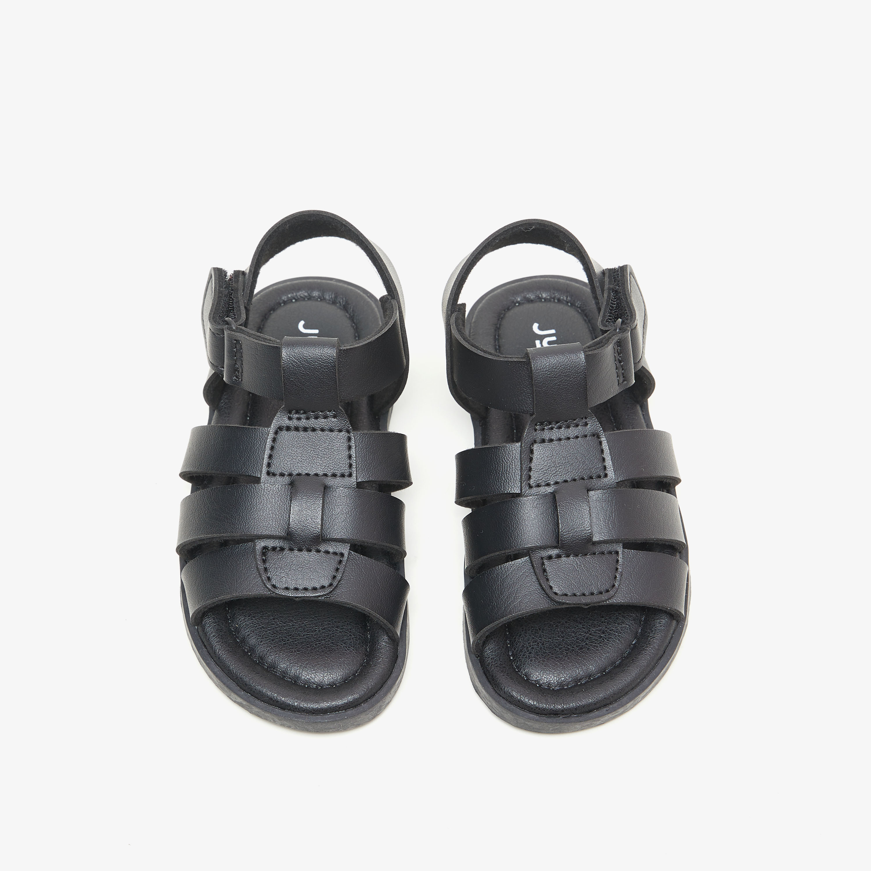 صندل سادة بمقدمة مفتوحة وشريط إغلاق من جونيورز-boys-shoes-sandals-image-3