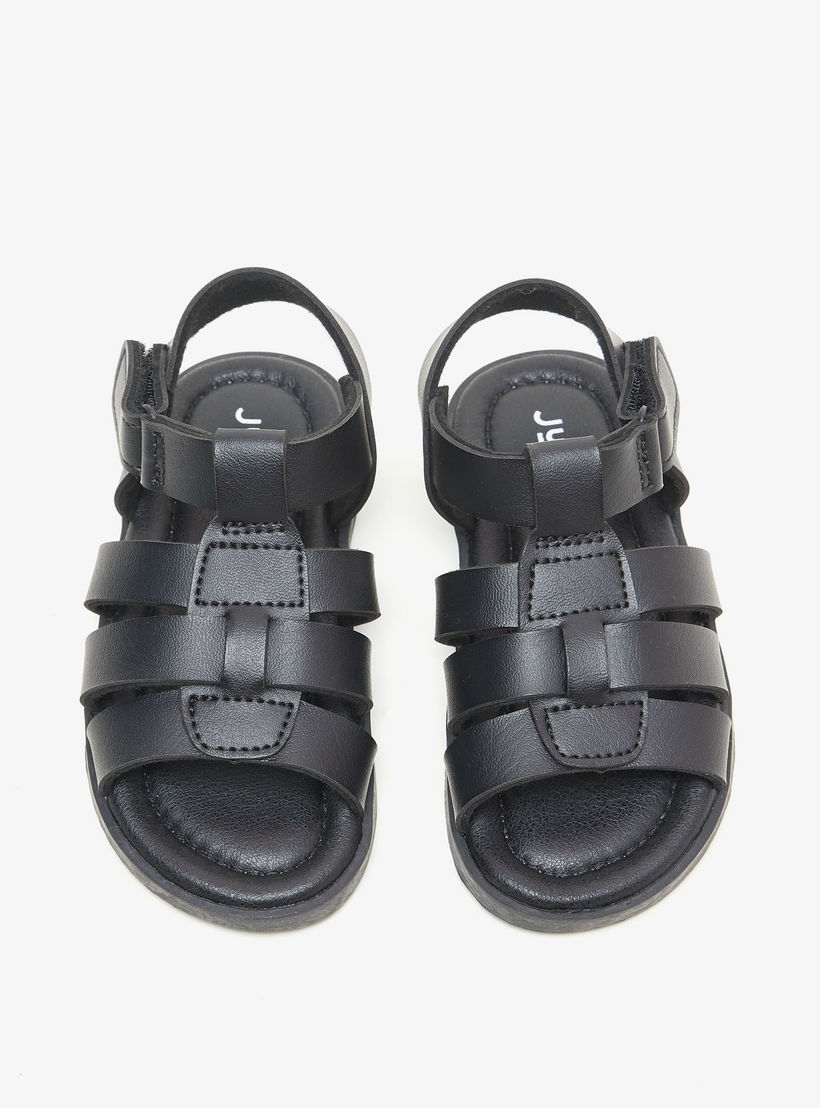 صندل سادة بمقدمة مفتوحة وشريط إغلاق من جونيورز-boys-shoes-sandals-image-3