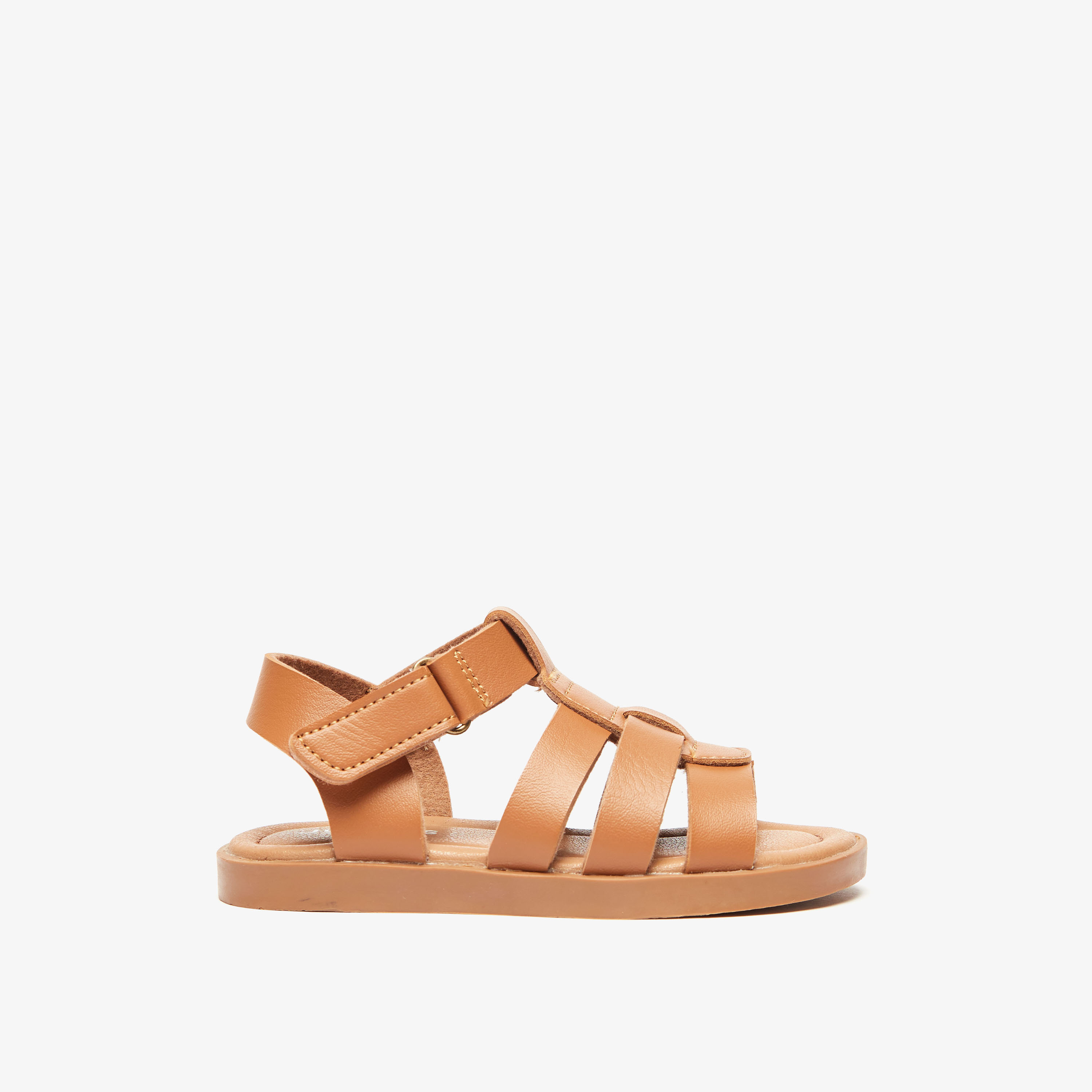 صندل سادة بمقدمة مفتوحة وشريط إغلاق من جونيورز-boys-shoes-sandals-image-1