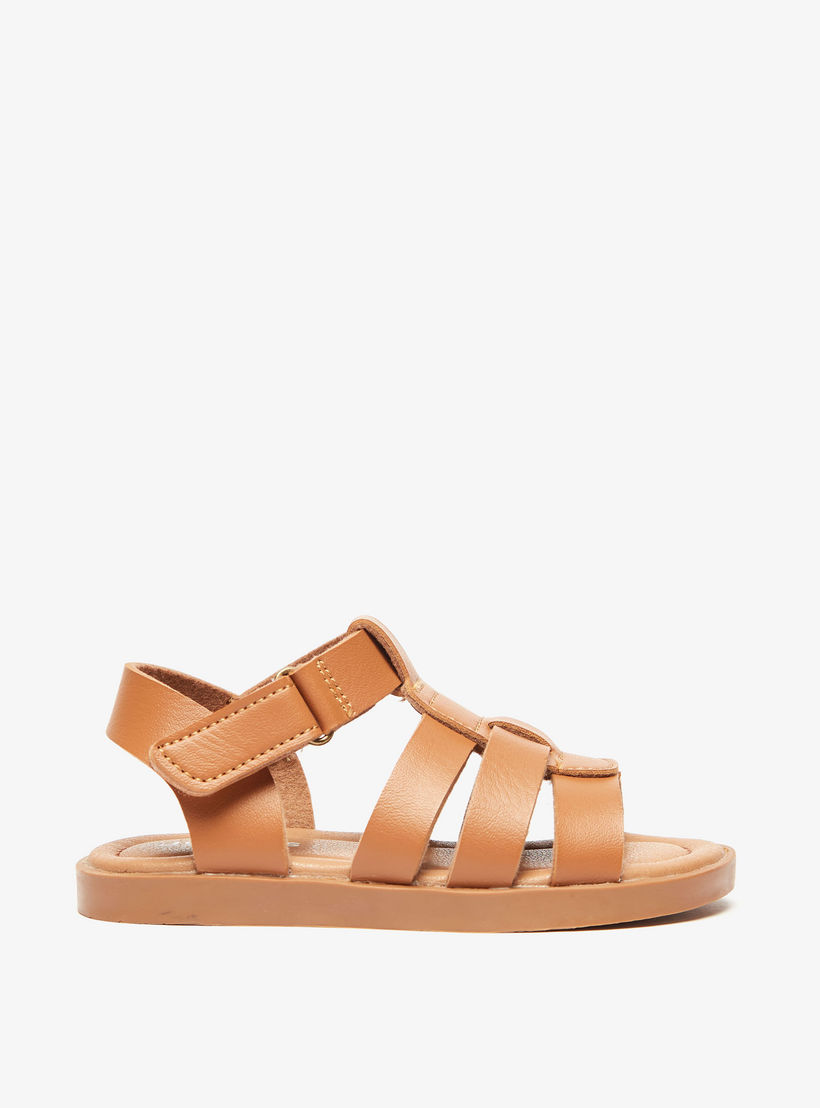صندل سادة بمقدمة مفتوحة وشريط إغلاق من جونيورز-boys-shoes-sandals-image-1