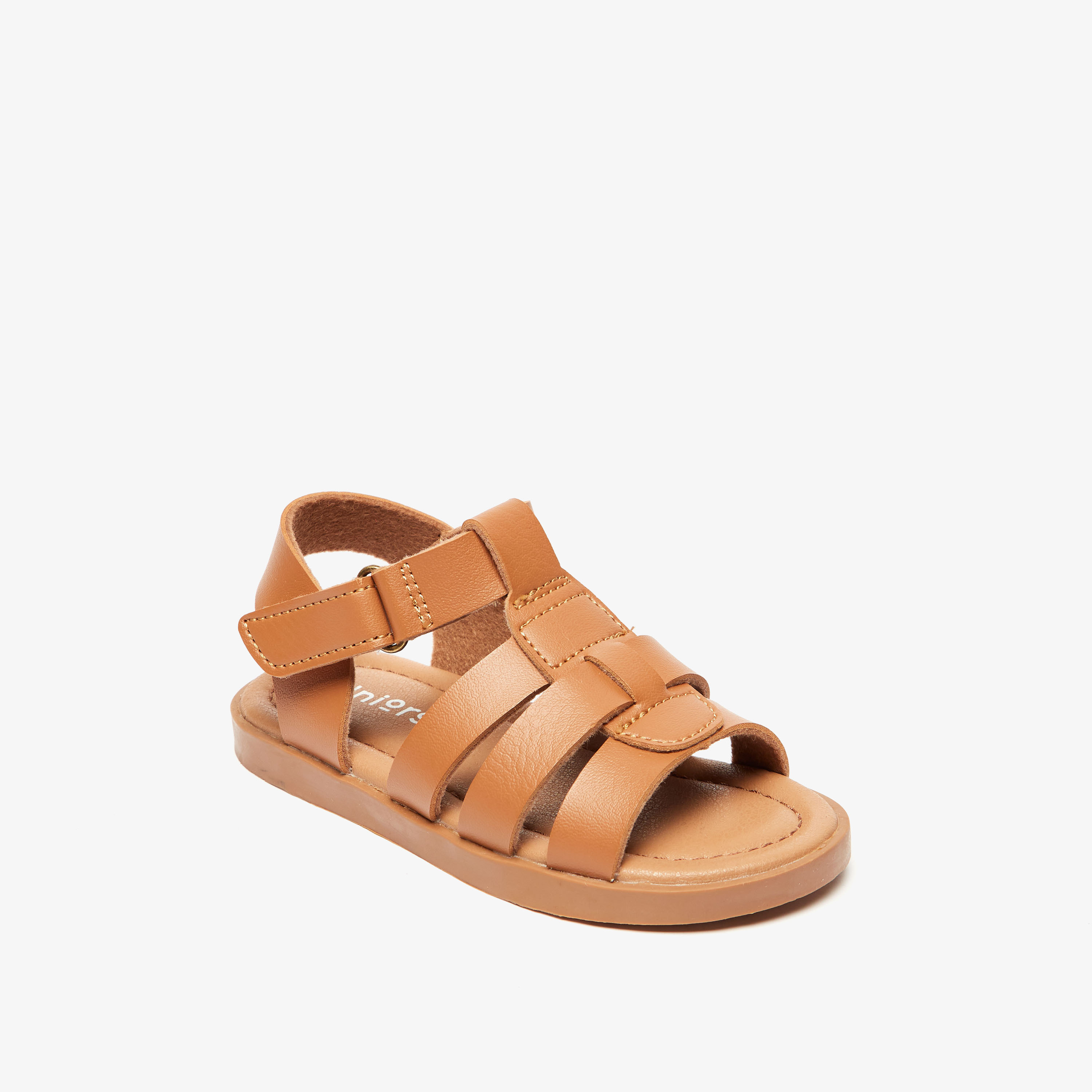 صندل سادة بمقدمة مفتوحة وشريط إغلاق من جونيورز-boys-shoes-sandals-image-2