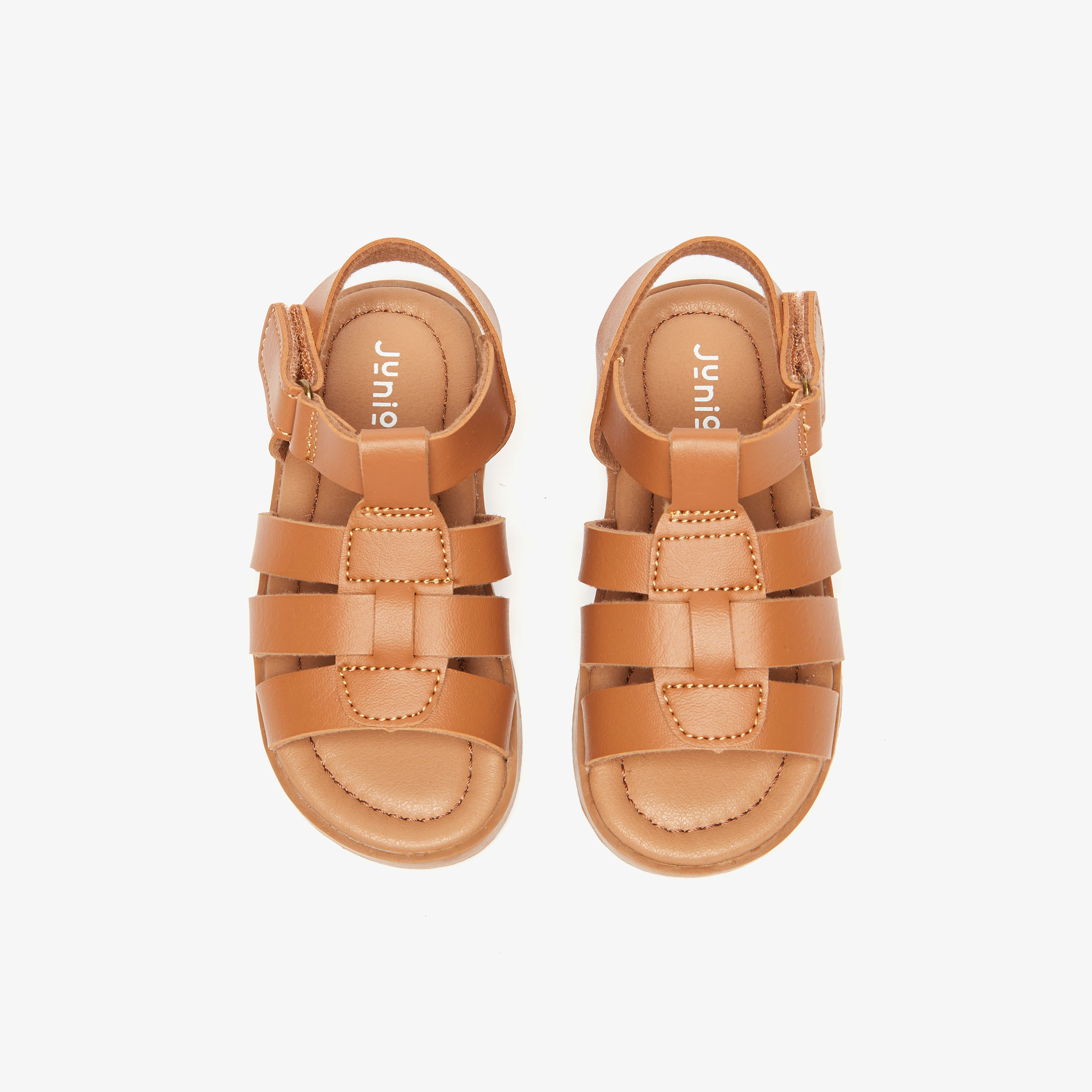صندل سادة بمقدمة مفتوحة وشريط إغلاق من جونيورز-boys-shoes-sandals-image-3