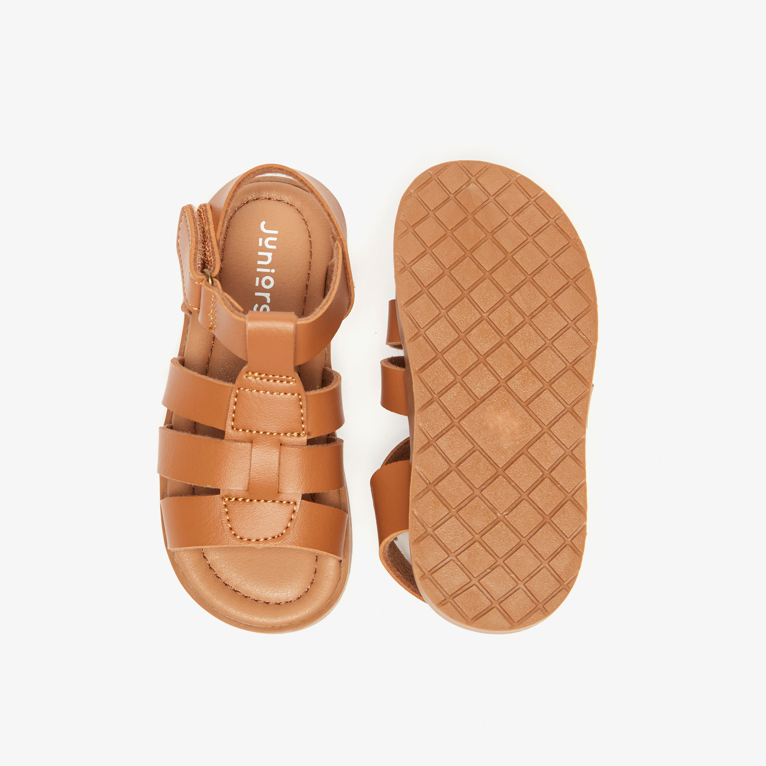 صندل سادة بمقدمة مفتوحة وشريط إغلاق من جونيورز-boys-shoes-sandals-image-5