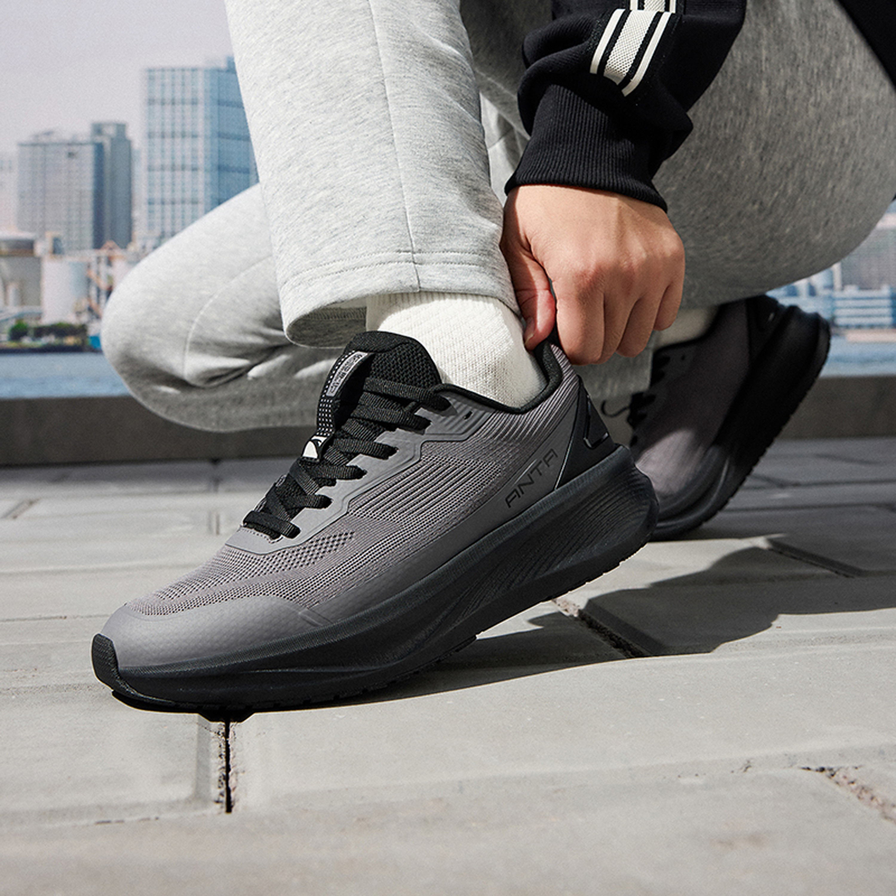 حذاء سنيكرز طول الكاحل برباط إغلاق للرجال من أنتا - إي بافر 13-men-shoes-sneakers-image-13