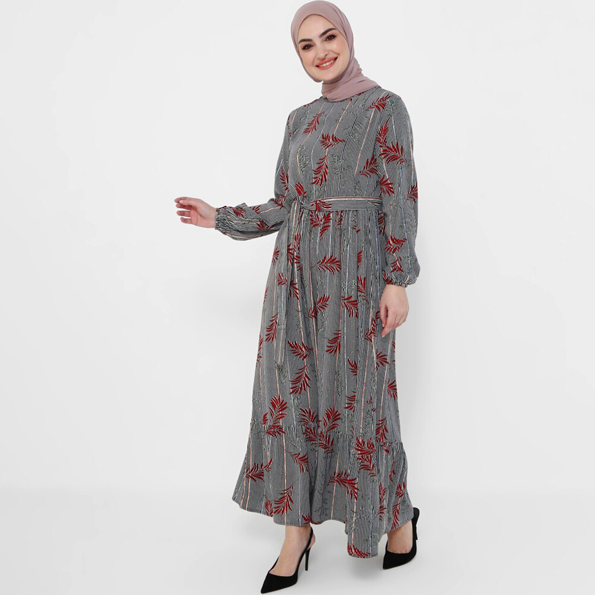 مودانيسا أسود طويل فستان-women-clothing-dresses-image-1