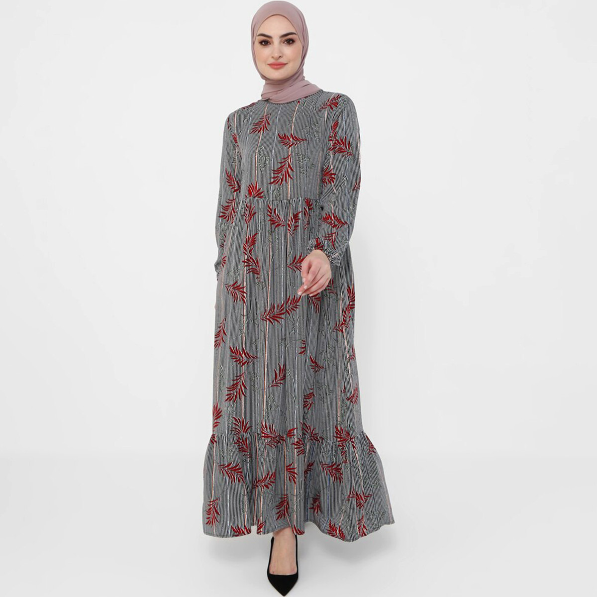 مودانيسا أسود طويل فستان-women-clothing-dresses-image-3