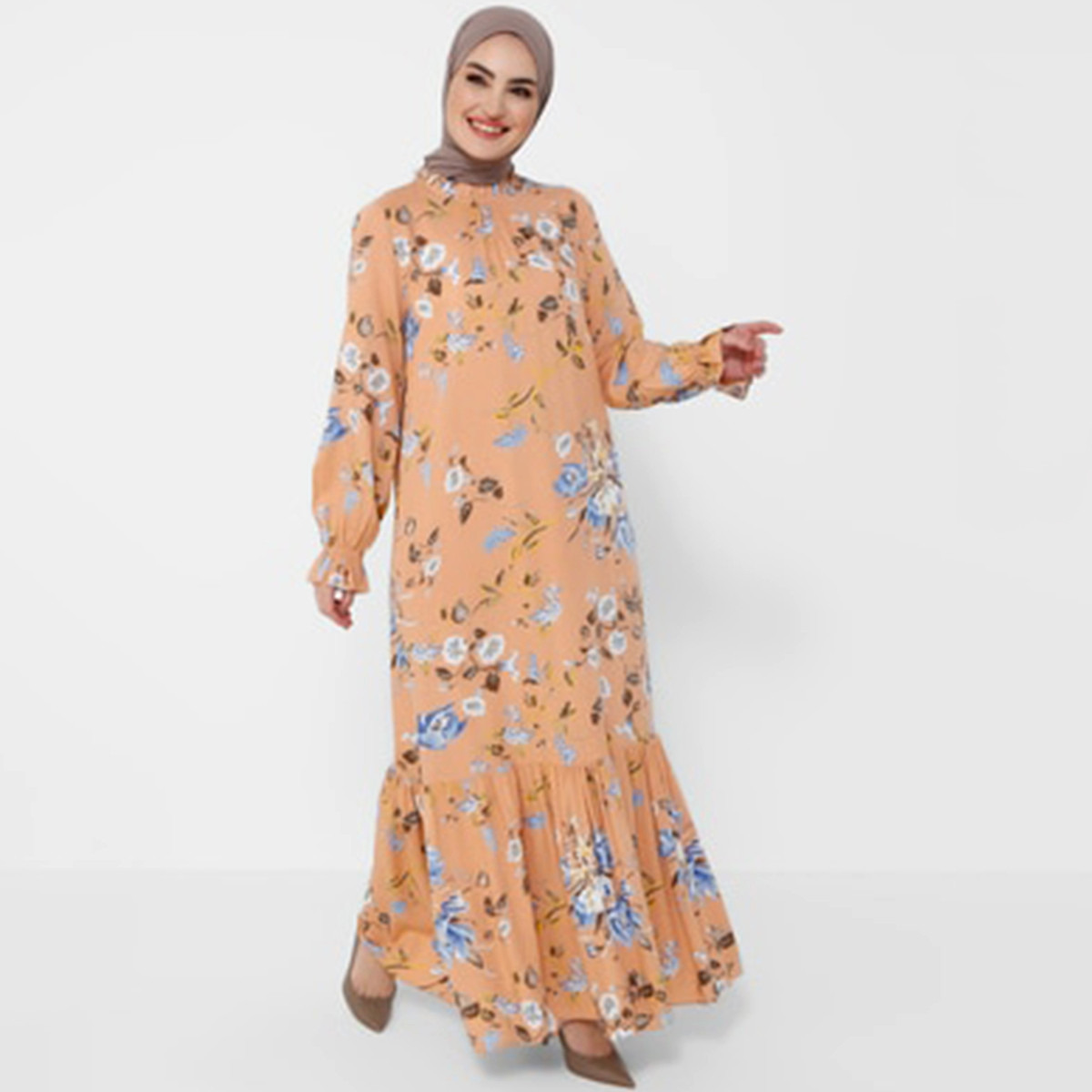 مودانيسا لون القرنفل طويل فستان-women-clothing-dresses-image-2