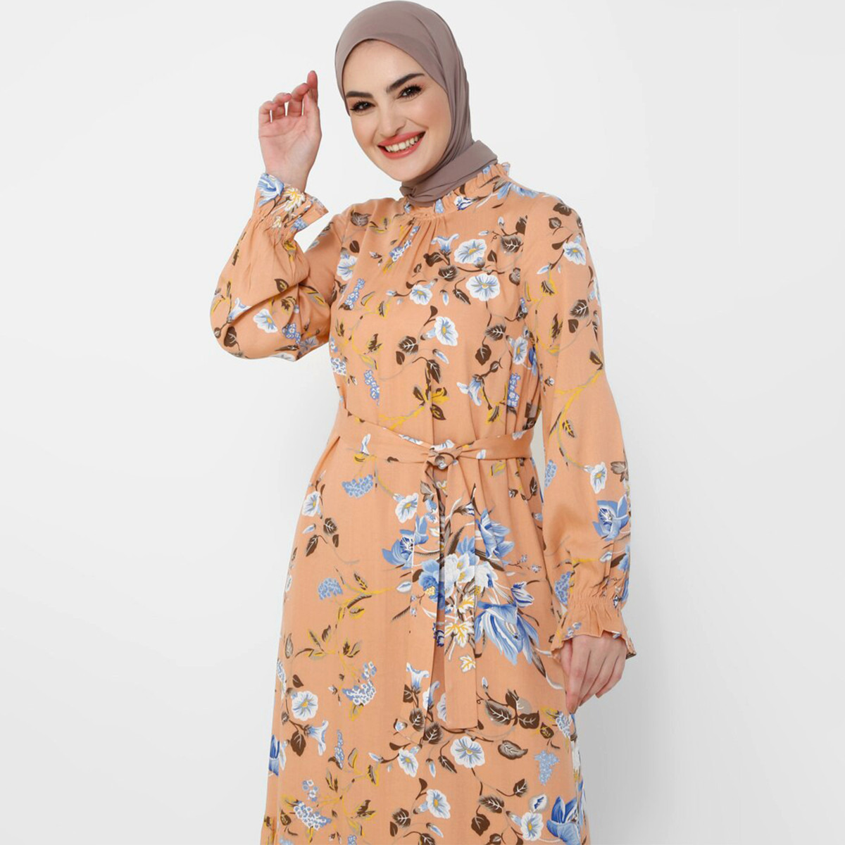 مودانيسا لون القرنفل طويل فستان-women-clothing-dresses-image-4