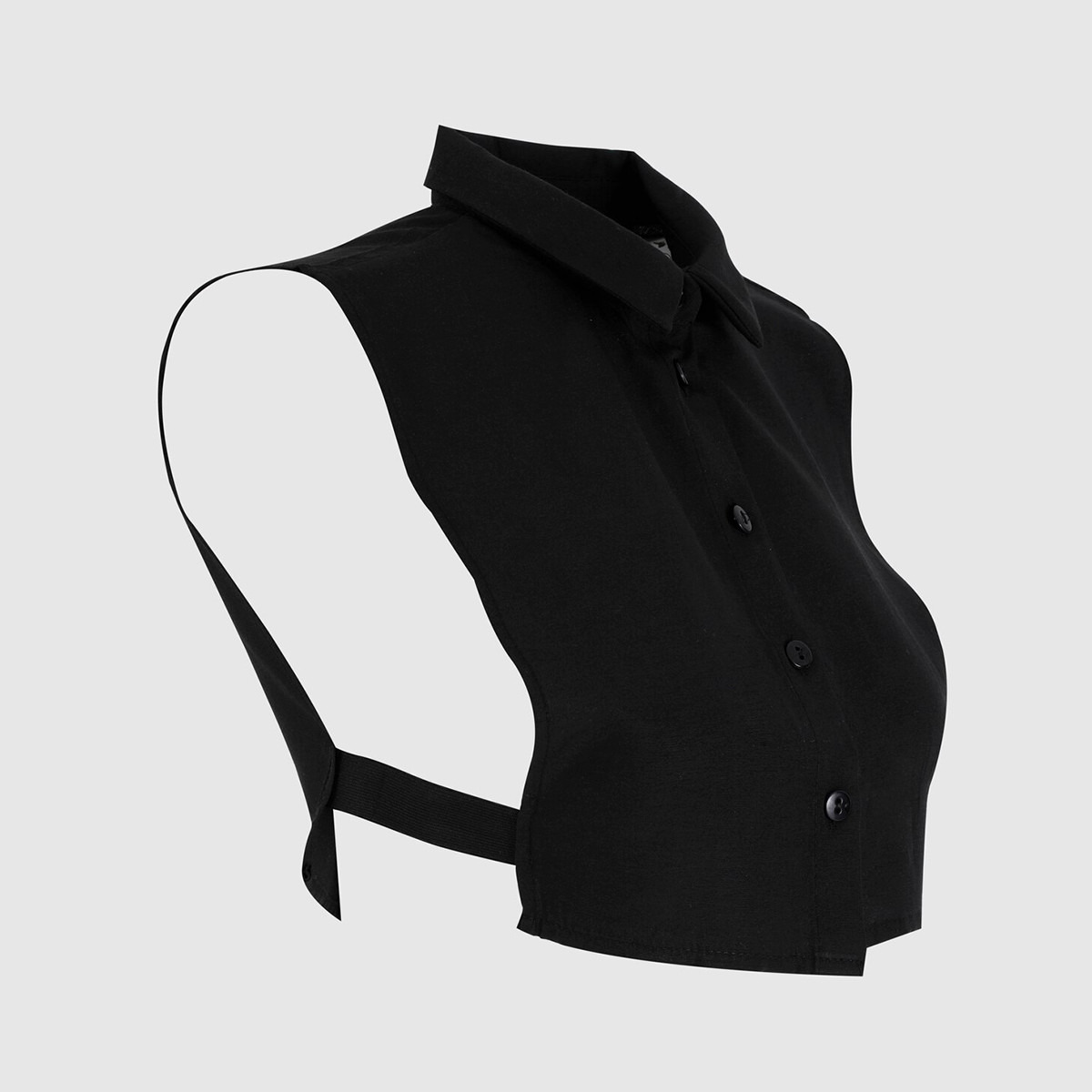 تونيك نسائي من مودانيسا بلون اسود سادة برقبة دائرية مع ازرار-women-clothing-shirtsandblouses-blouses-image-5