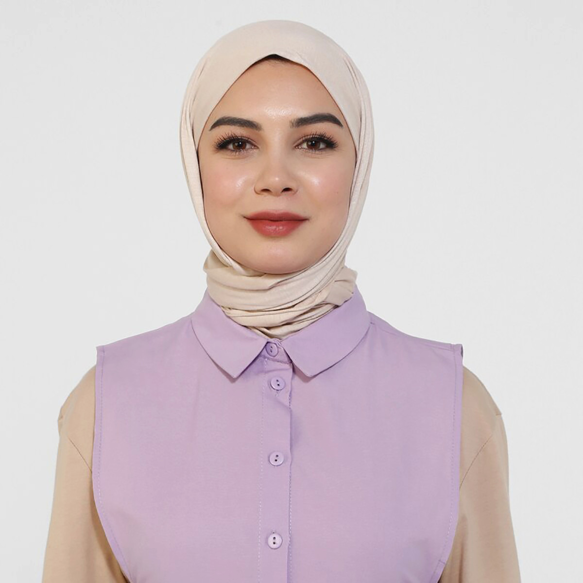 تونيك نسائي من مودانيسا بلون ليلك سادة برقبة دائرية مع ازرار-women-clothing-shirtsandblouses-blouses-image-2