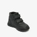 Juniors Solid High Cut Boots with Hook and Loop Closure-Boy%27s Boots-thumbnail-1