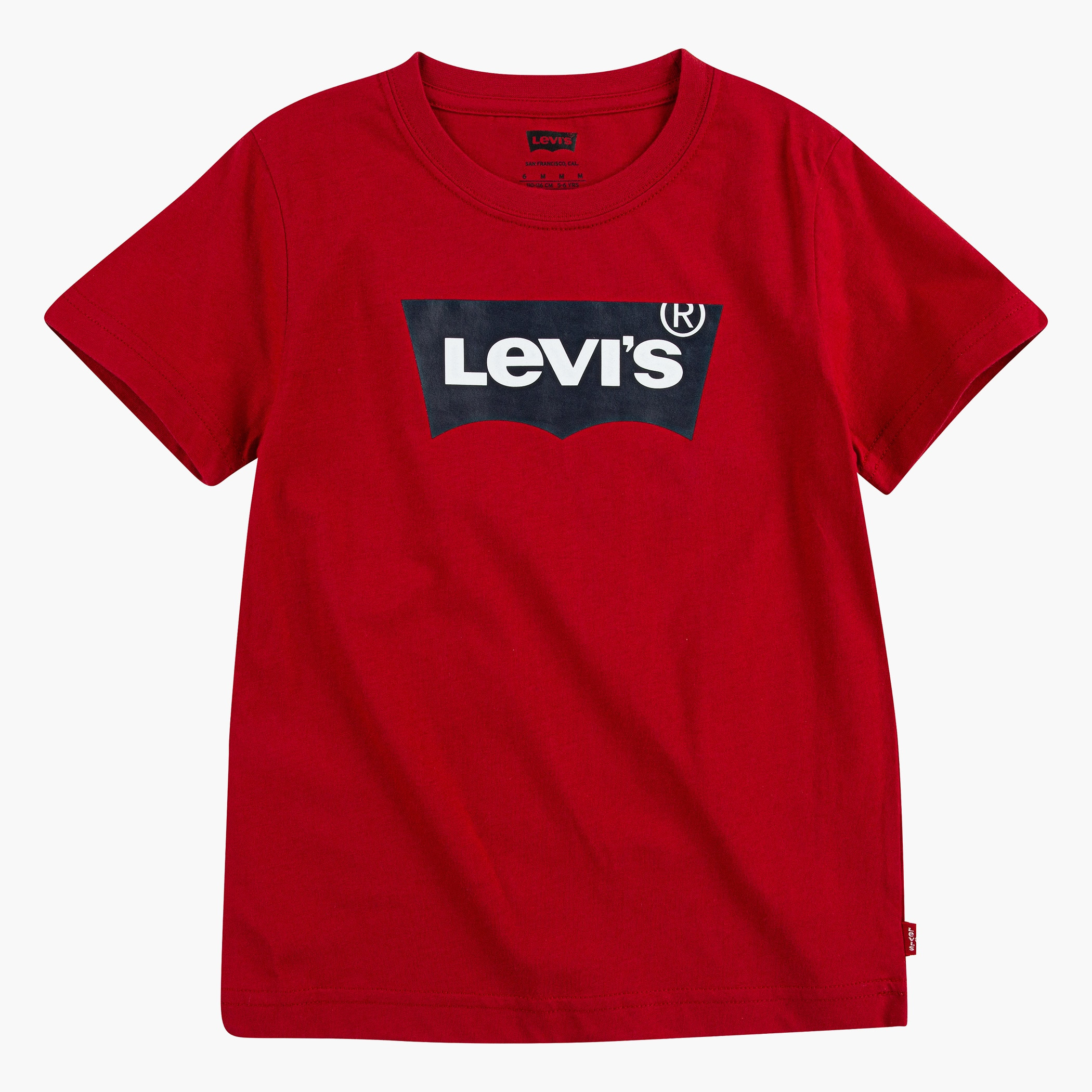Levis Kids Unisex Red Logo Crew Neck Short Sleeves T-Shirt-baby-boys-clothing-shirts-image-1