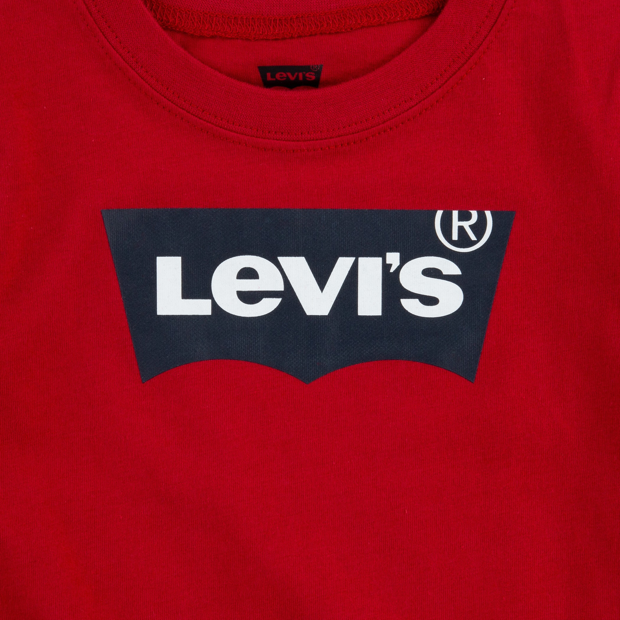 Levis Kids Unisex Red Logo Crew Neck Short Sleeves T-Shirt-baby-boys-clothing-shirts-image-3