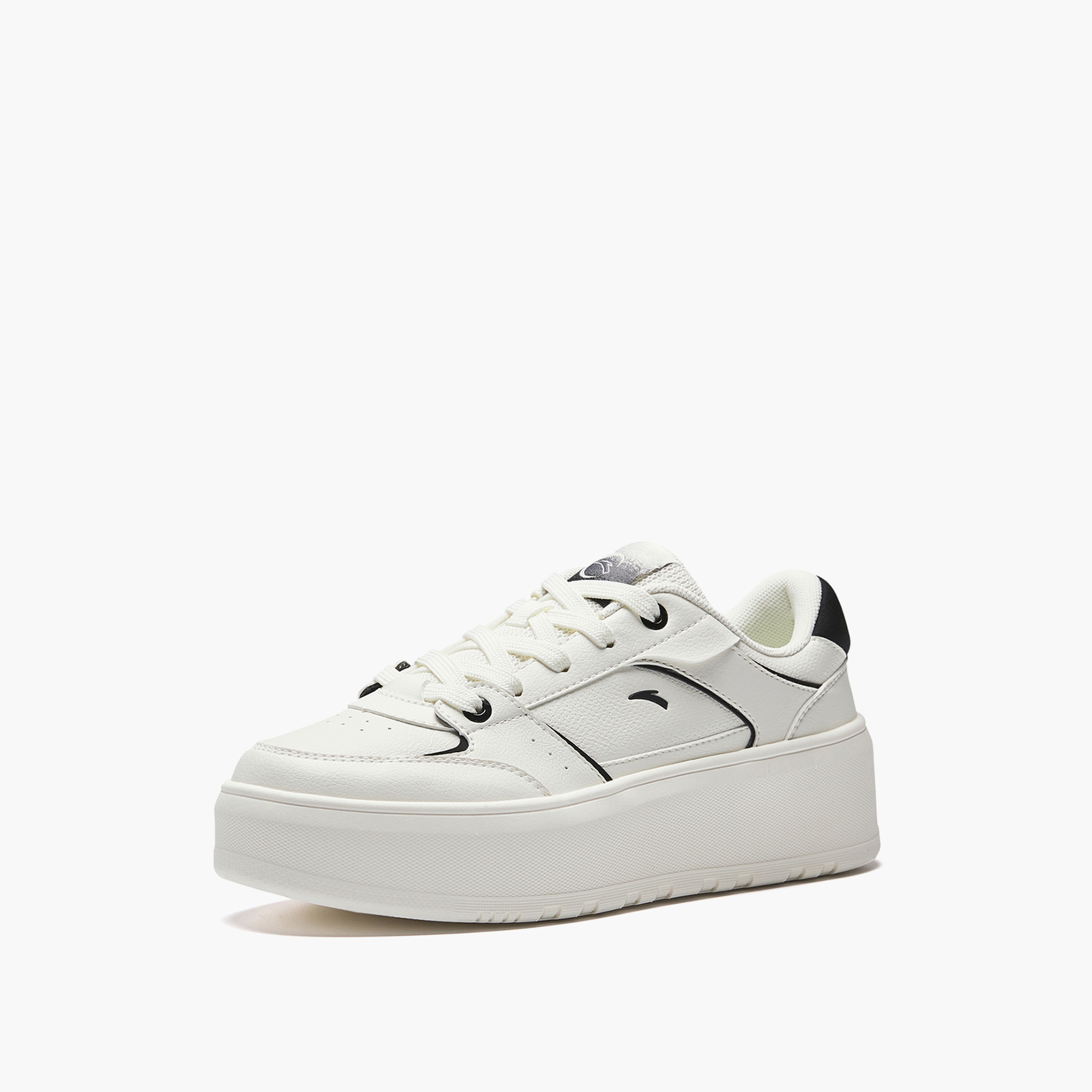 ANTA Women Lace-Up Ankle Sneakers - JELLY-sports-women-shoes-image-1