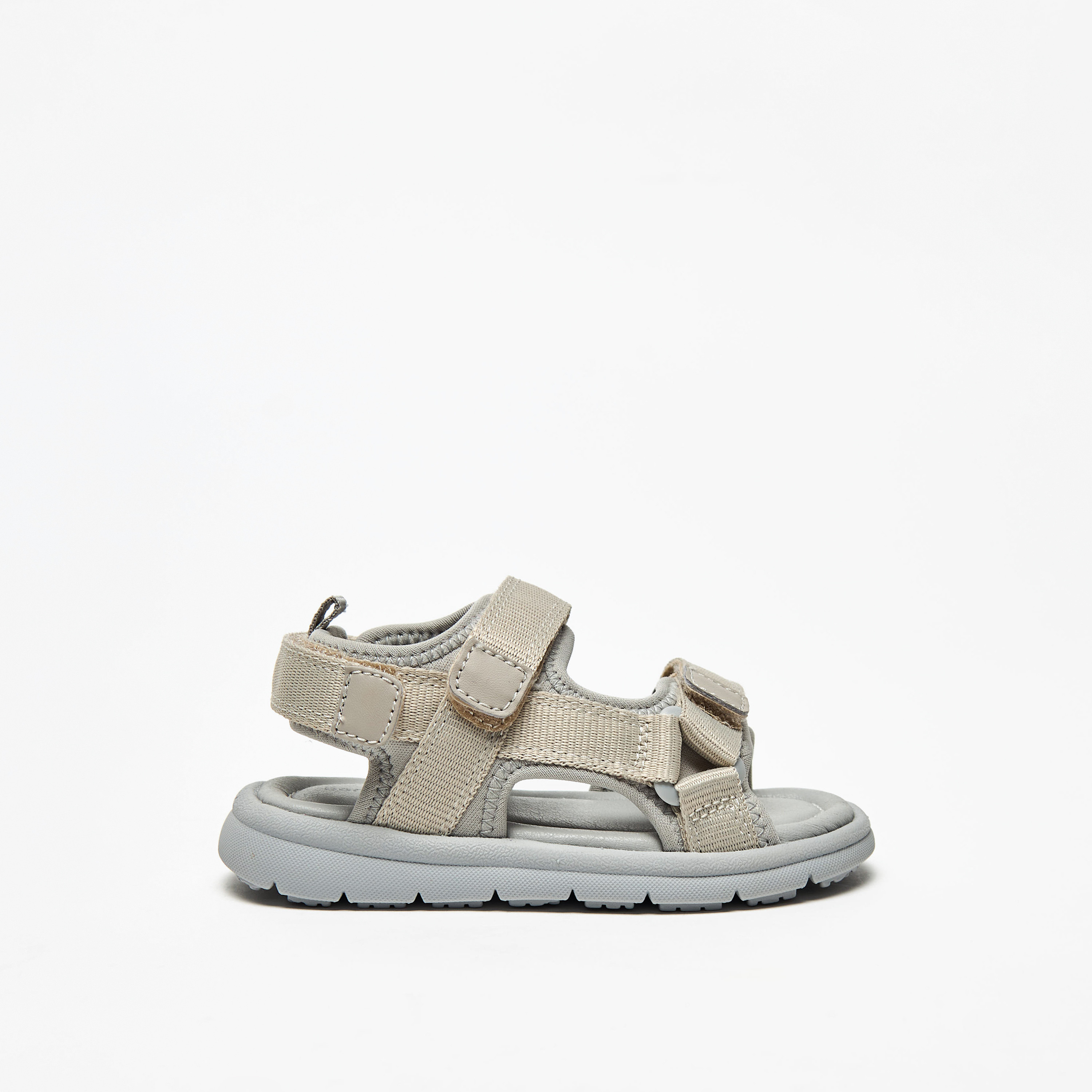 Barefeet Textured Floaters with Hook and Loop Closure-boys-shoes-sandals-image-3
