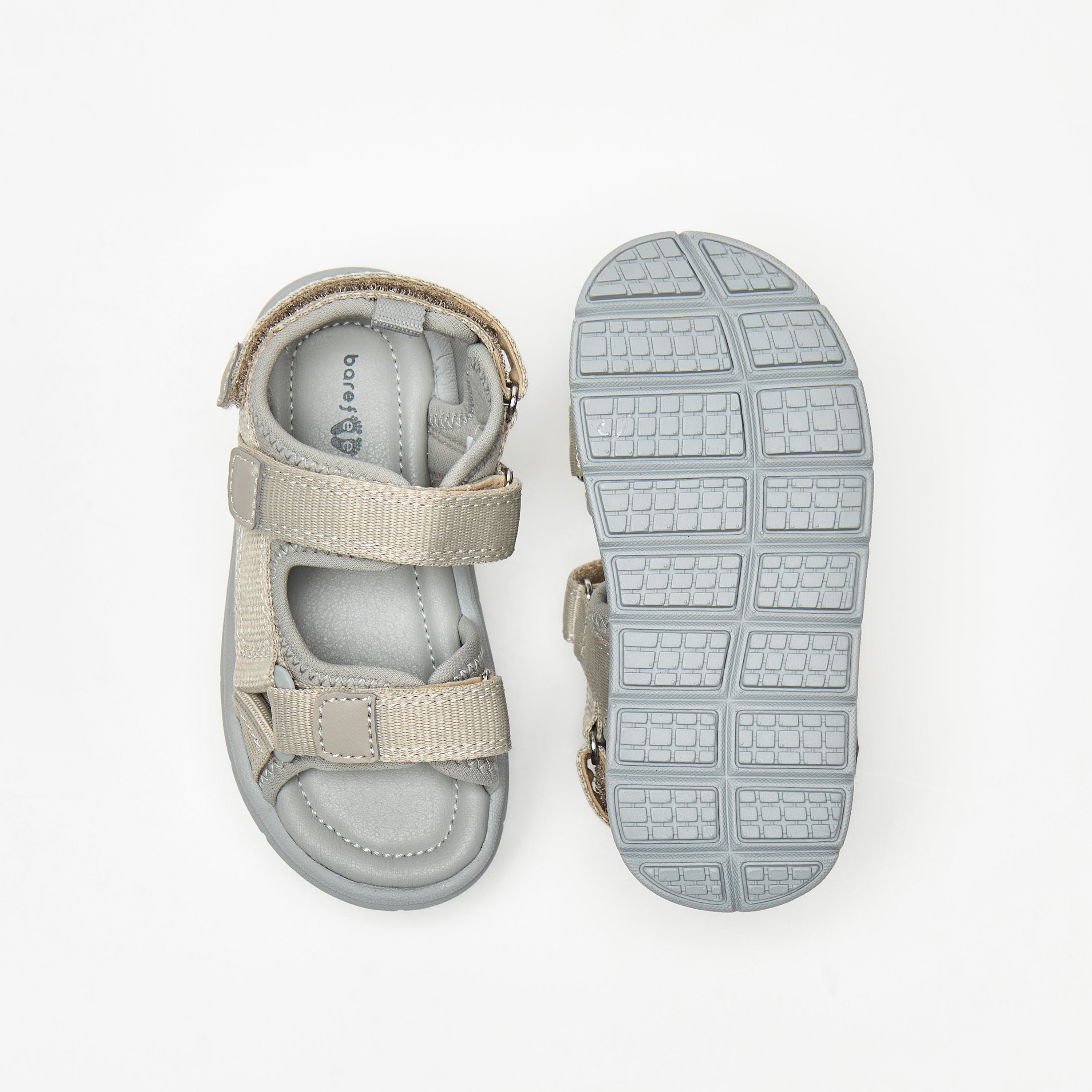 Barefeet Textured Floaters with Hook and Loop Closure-boys-shoes-sandals-image-4