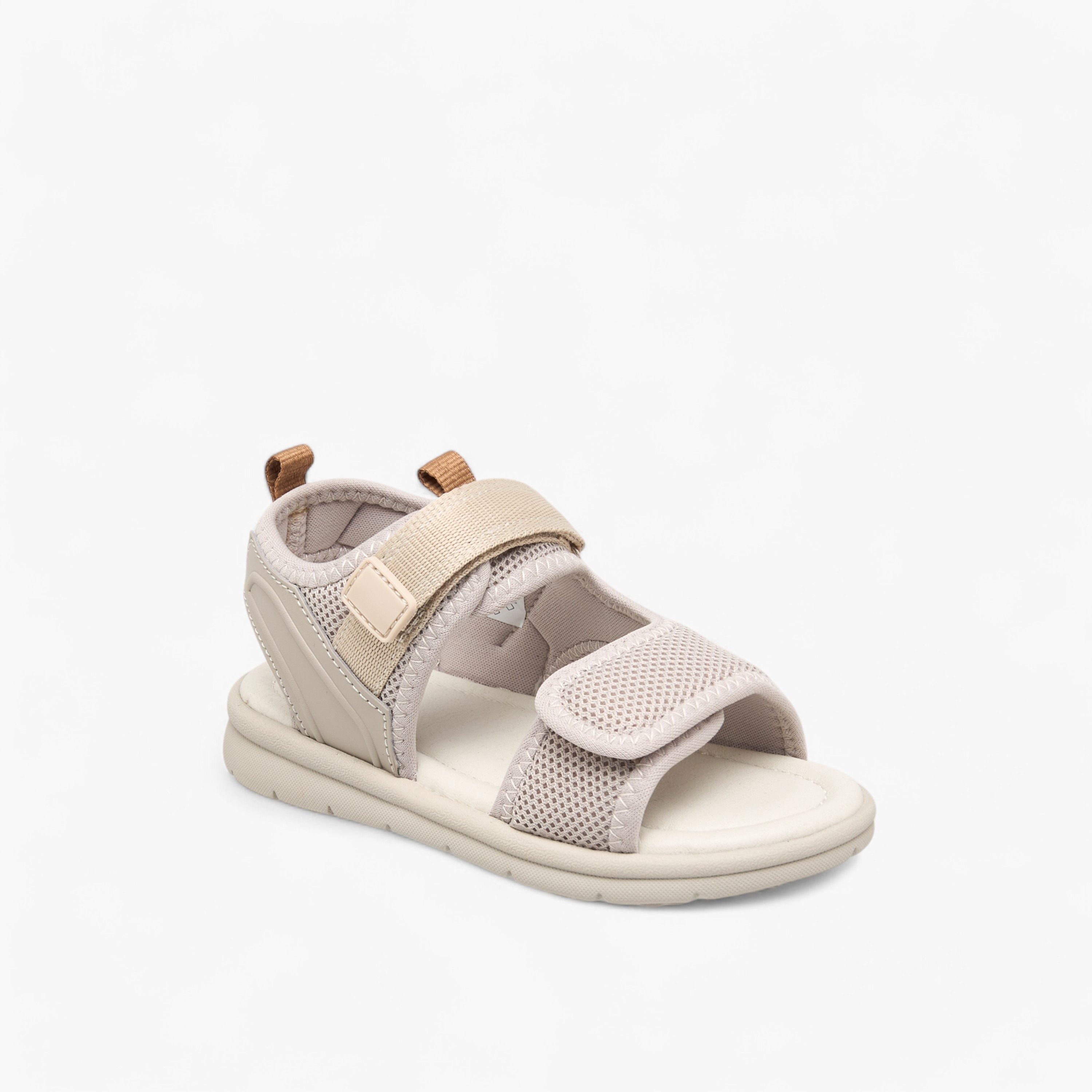 Juniors Textured Floaters with Hook and Loop Closure-boys-shoes-sandals-image-2