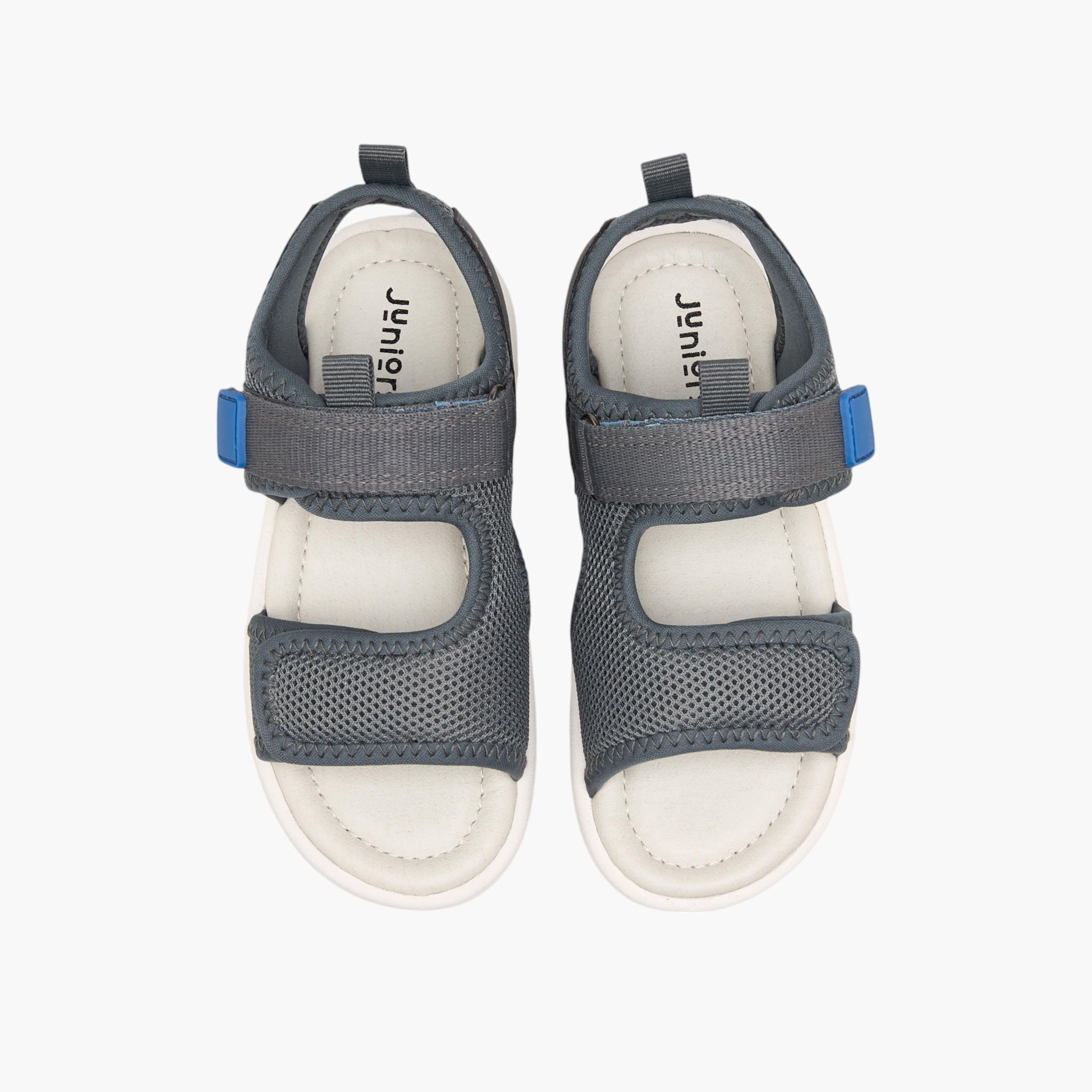 Juniors Textured Floaters with Hook and Loop Closure-boys-shoes-sandals-image-1