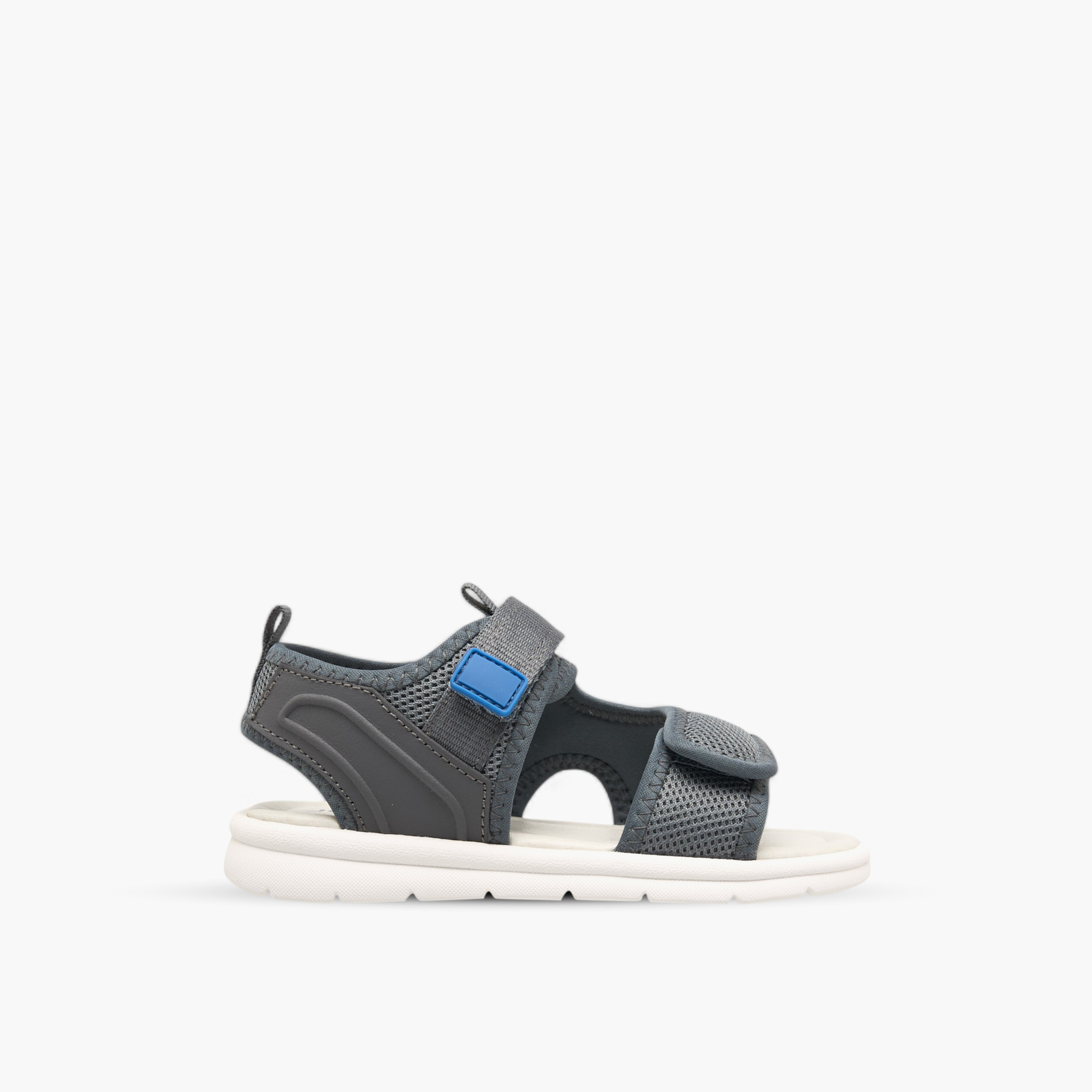 صندل مسطح بارز الملمس بشريط إغلاق لاصق من جونيورز-boys-shoes-sandals-image-3