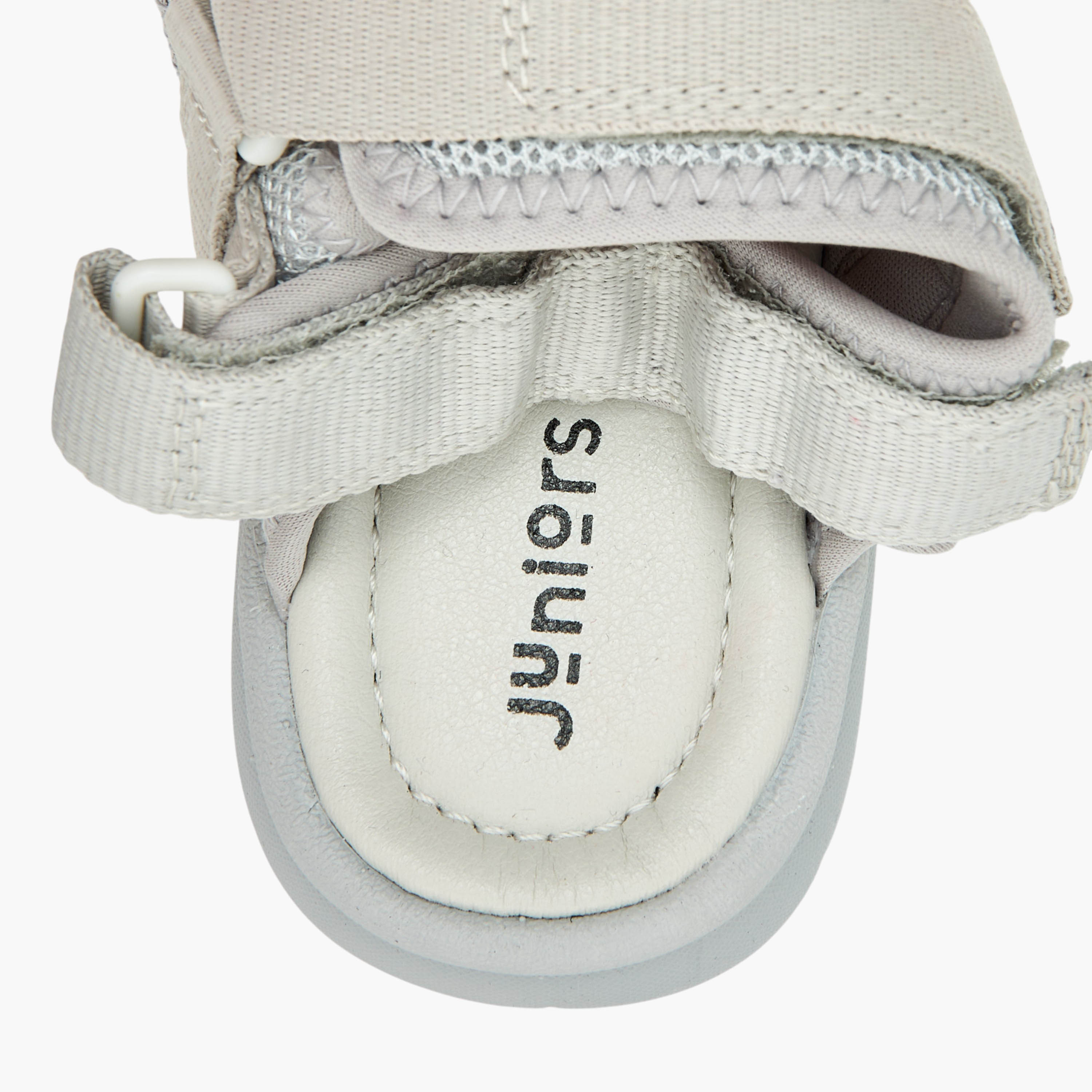 Juniors Textured Floaters with Hook and Loop Closure-boys-shoes-sandals-image-5
