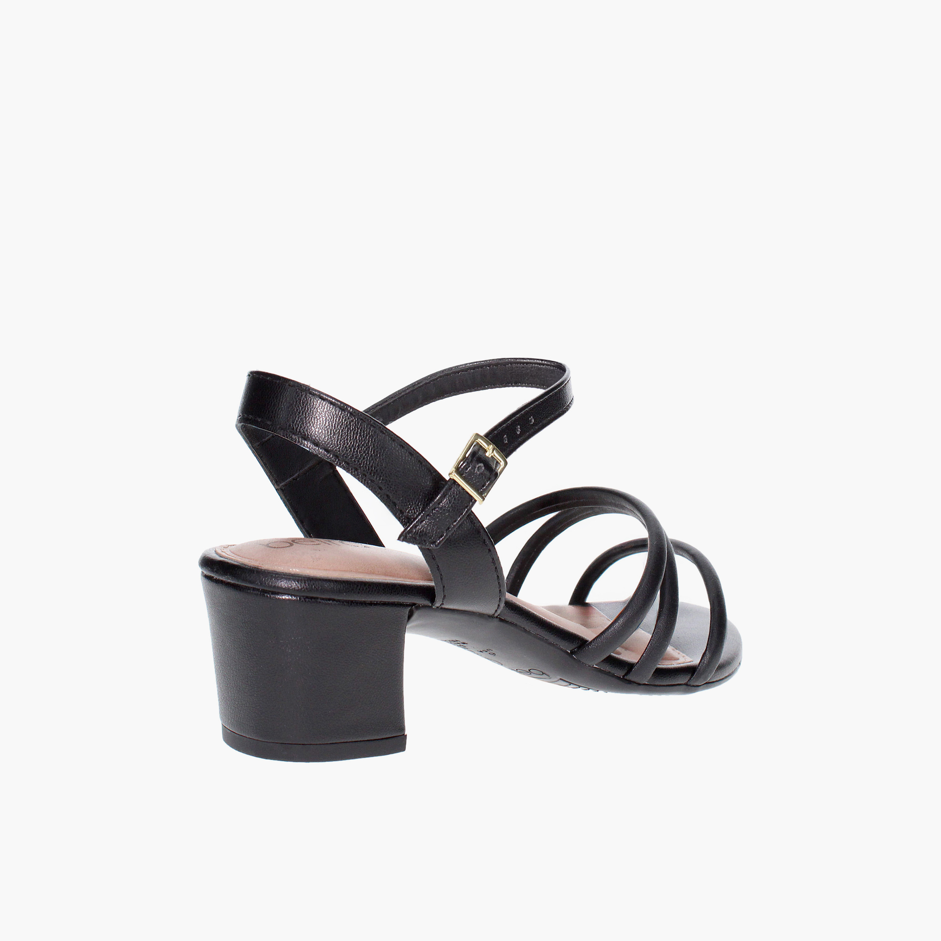 Beira Rio by Geoomnii  Women's Buckle Closure Block Strap Sandals | 8246-1198-23727-15745      -women-shoes-sandals-heeled-image-3