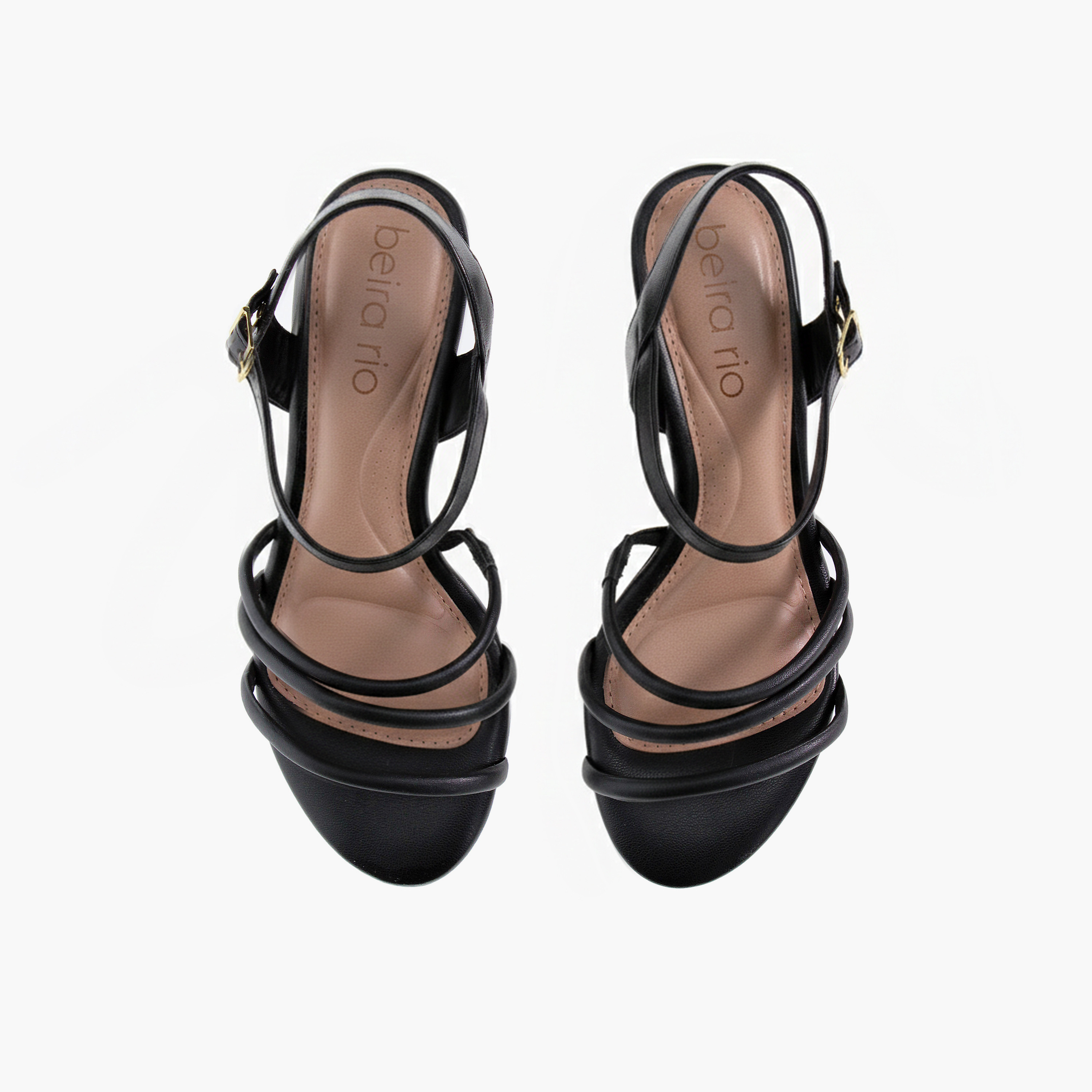 Beira Rio by Geoomnii  Women's Buckle Closure Block Strap Sandals | 8246-1198-23727-15745      -women-shoes-sandals-heeled-image-5