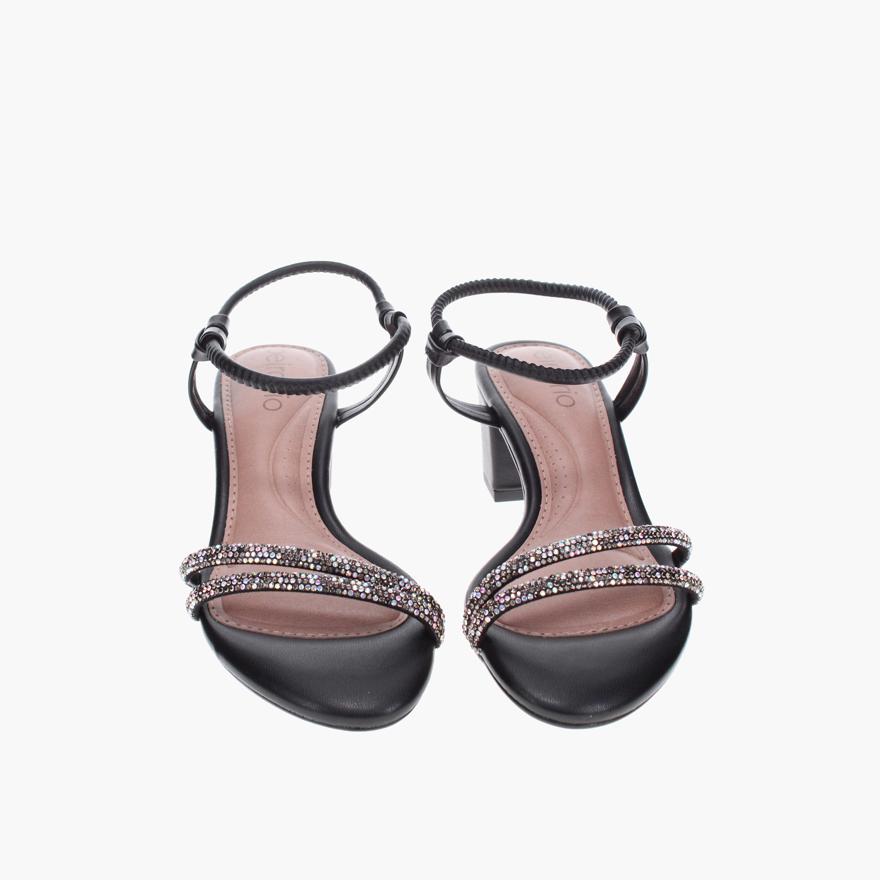 Beira Rio by Geoomnii  Women's Elastic Eudora Block Heels | 8246-1205-26514-93042       -women-shoes-heels-image-4