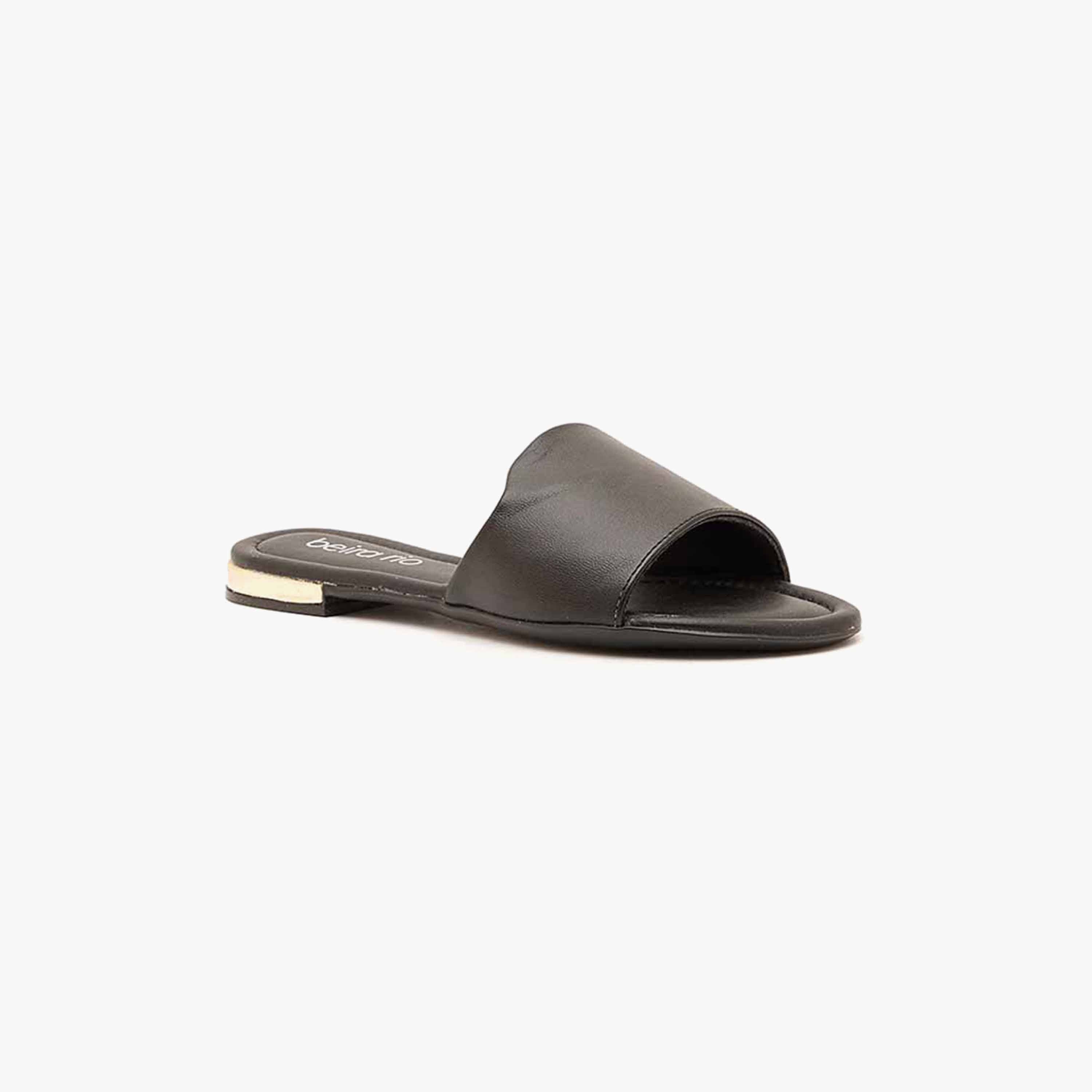Beira Rio by Geoomnii  Women's Open Toe Flat Slide Sandals | 8263-859-9569-15745      -women-shoes-sandals-flats-image-1