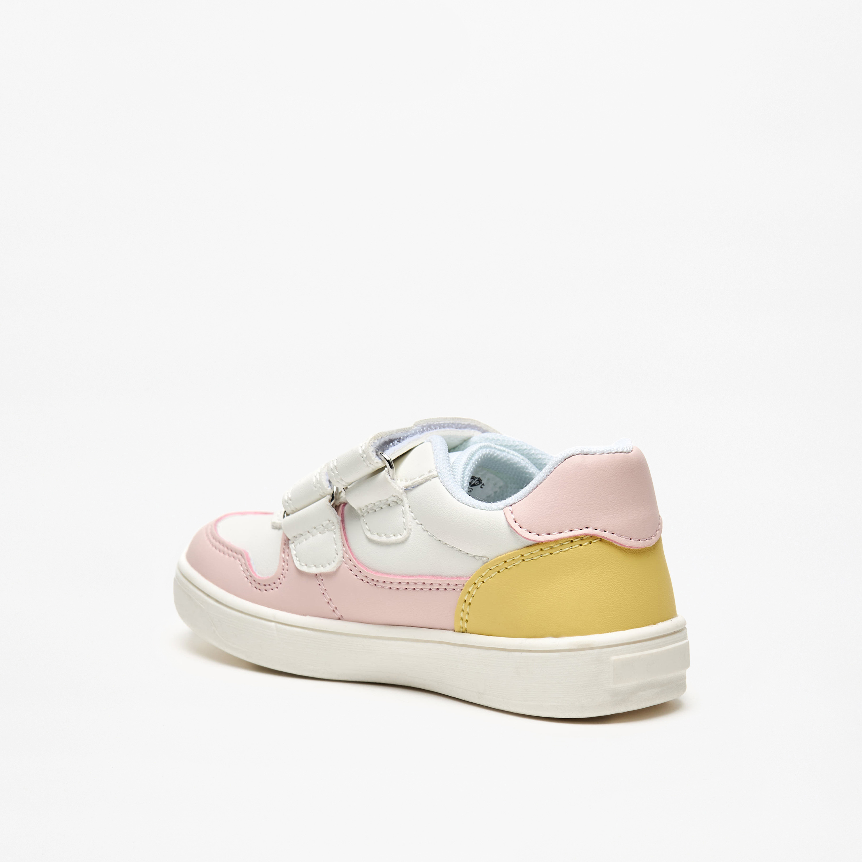 Barefeet Colourblock Lightweight Sneakers with Hook and Loop Closure-girls-shoes-sneakers-image-2