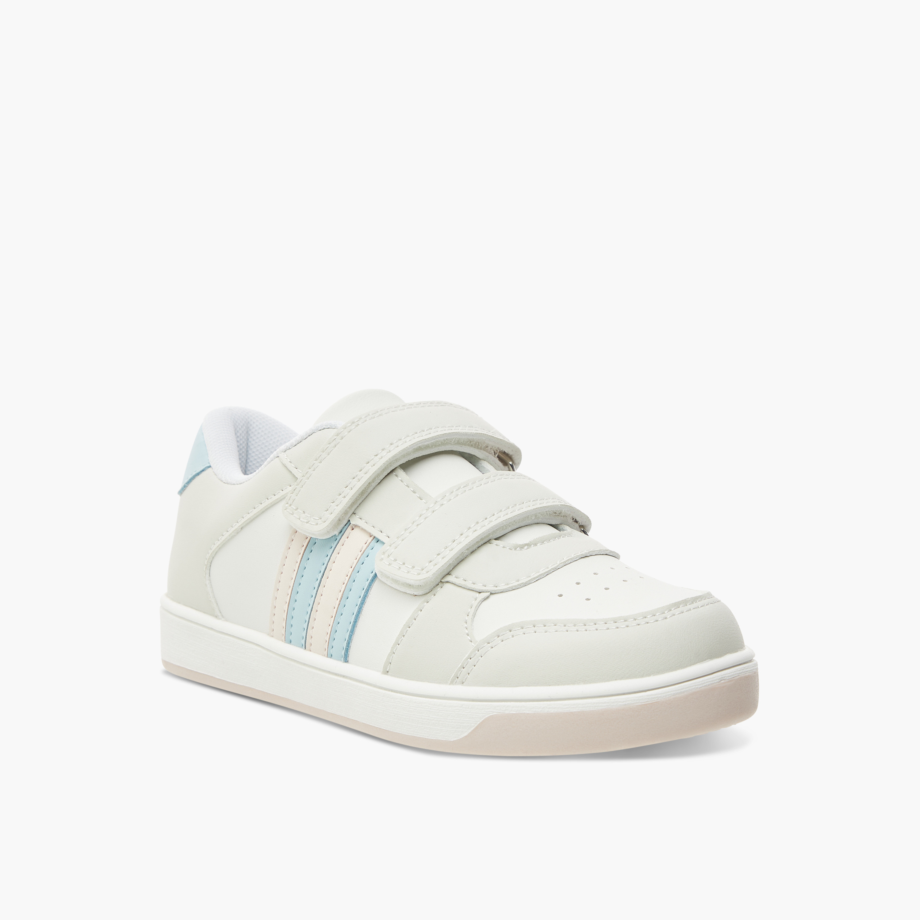 Juniors Panelled Sneakers with Hook and Loop Closure-girls-shoes-sneakers-image-2