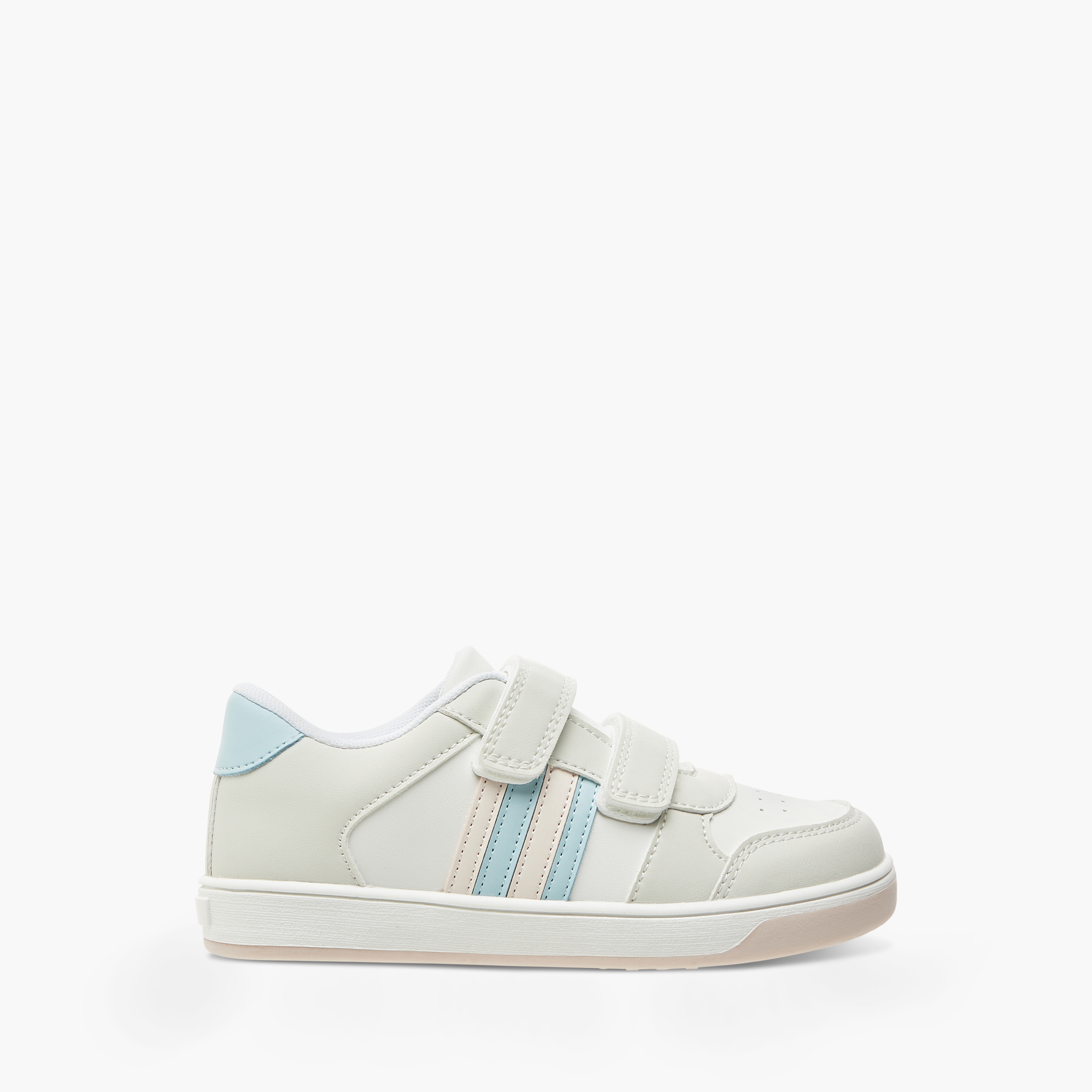 Juniors Panelled Sneakers with Hook and Loop Closure-girls-shoes-sneakers-image-3