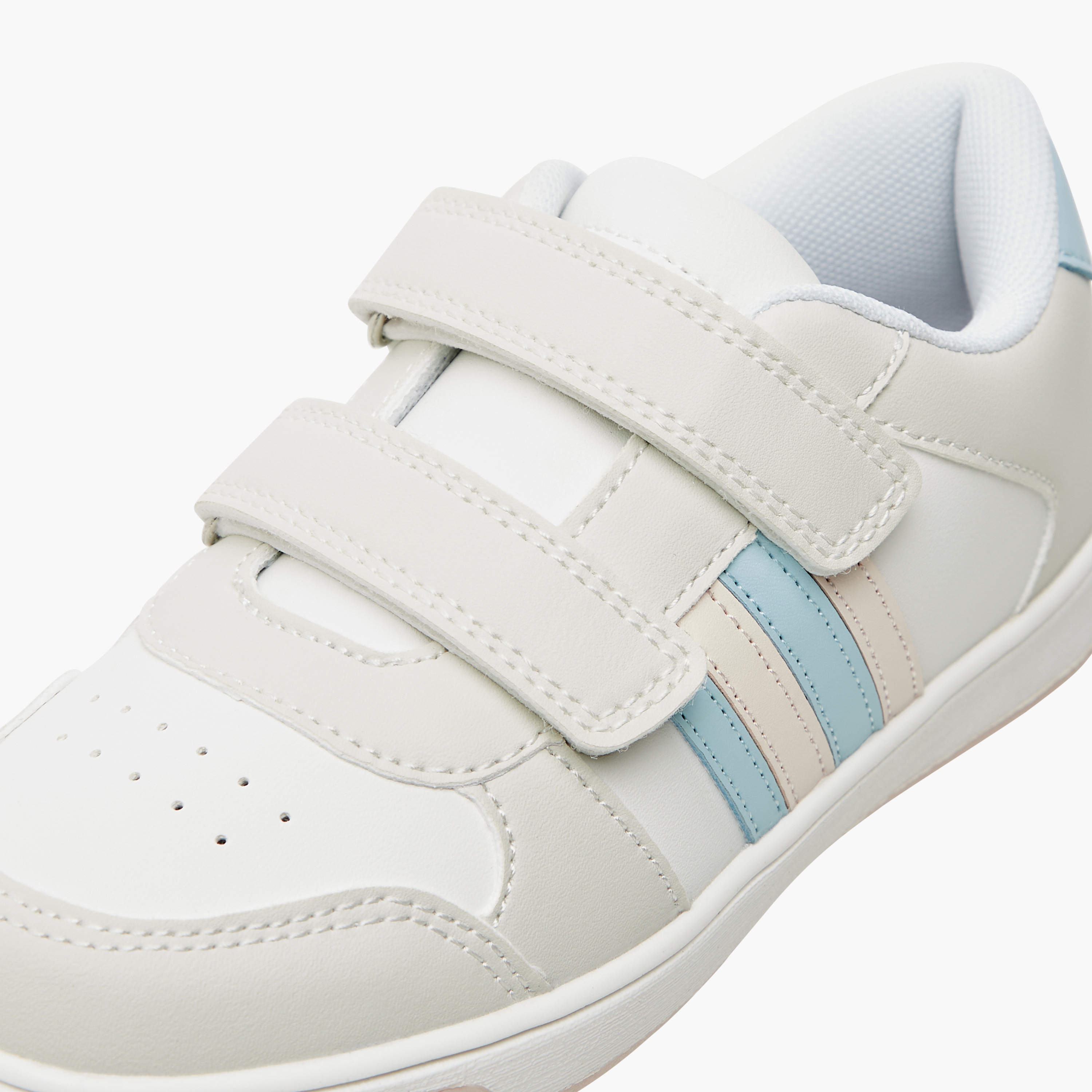 Juniors Panelled Sneakers with Hook and Loop Closure-girls-shoes-sneakers-image-4
