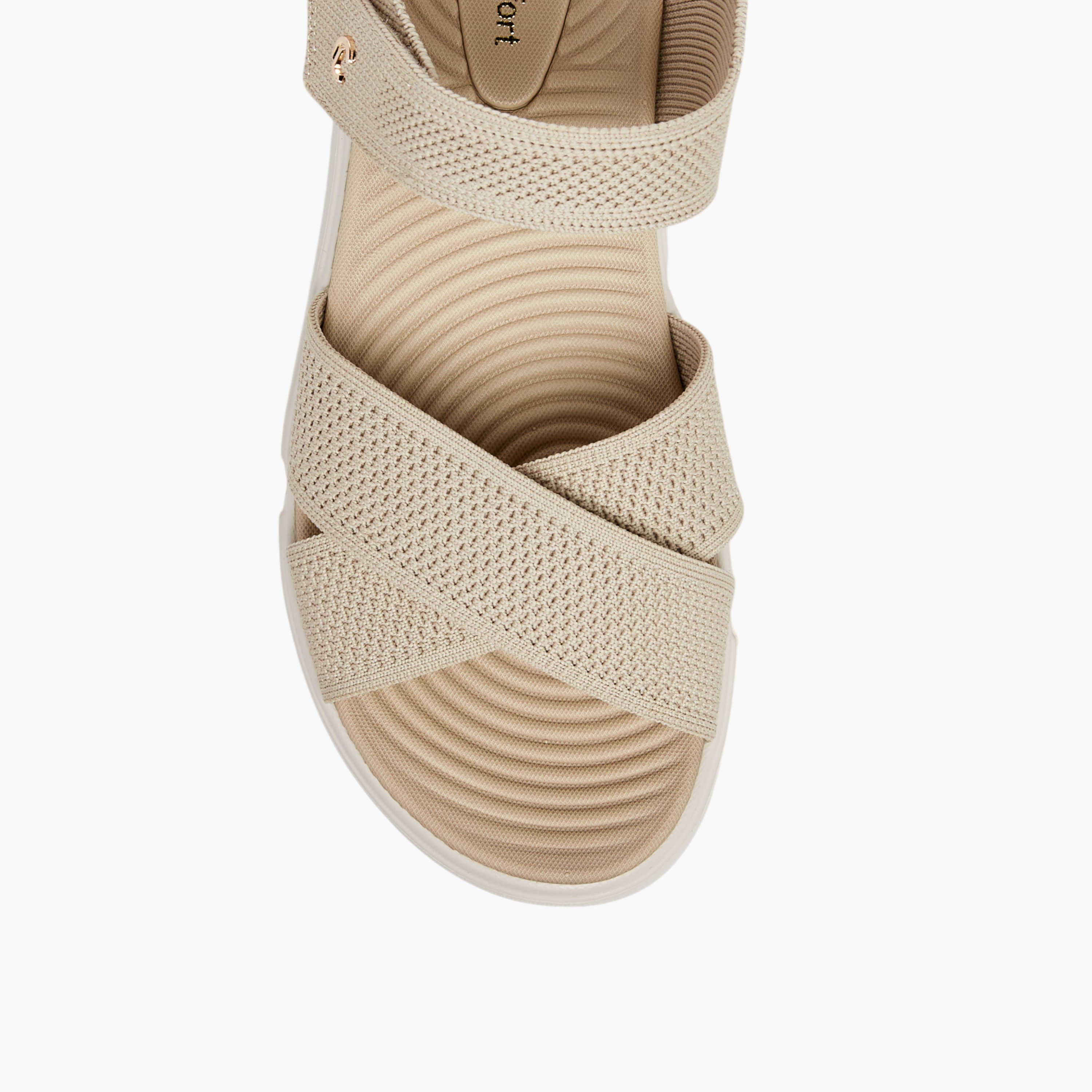 Le Confort Flyknit Cross Strap Comfort Sandals with Hook and Loop Closure-women-shoes-sandals-heeled-image-3
