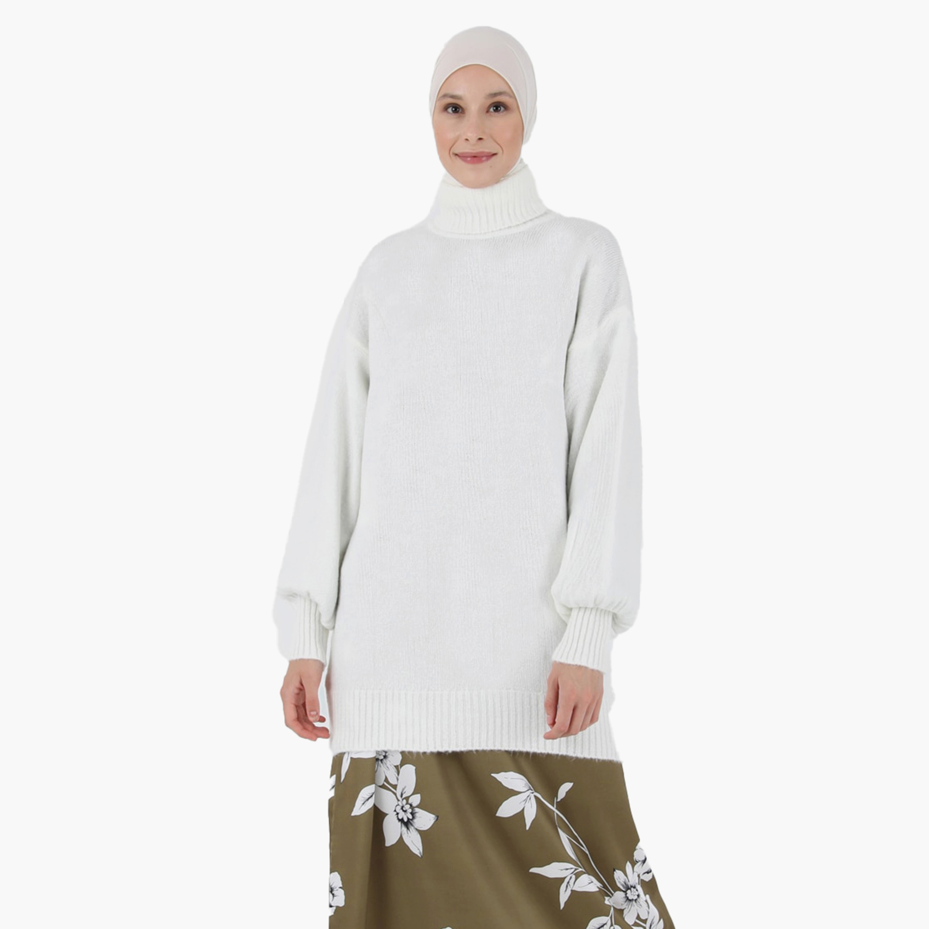 Modanisa Turtle Neck Knit Tunic-women-clothing-shirtsandblouses-blouses-image-1