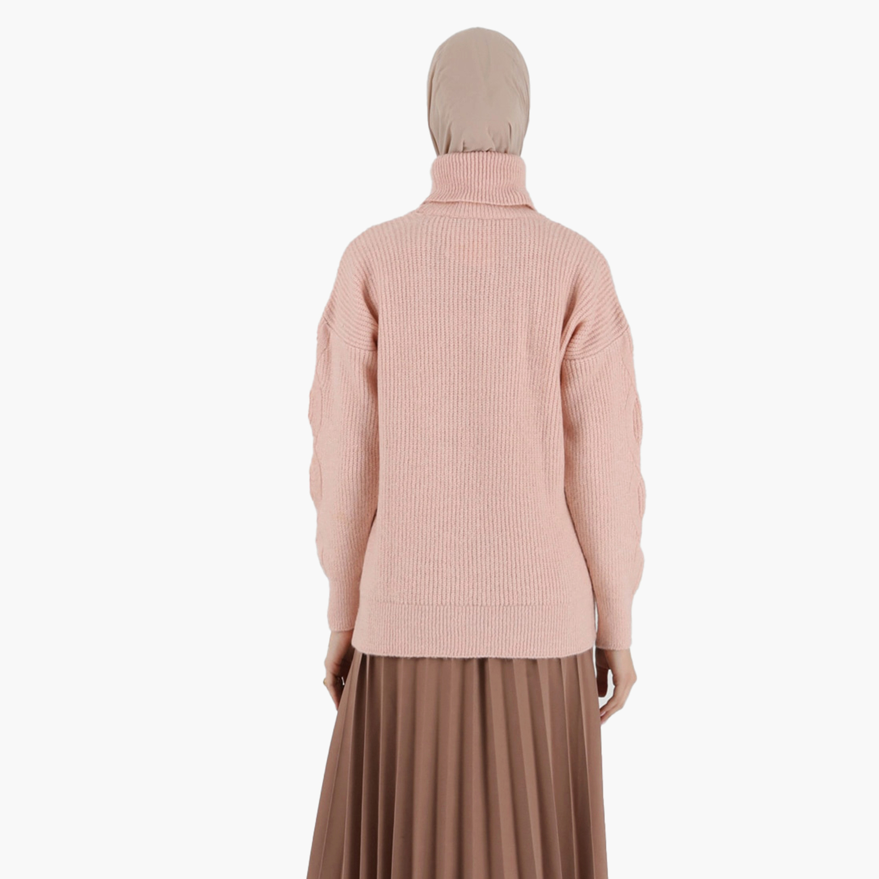 Modanisa Ribbed Turtle Neck Knit Tunic-women-clothing-shirtsandblouses-blouses-image-5