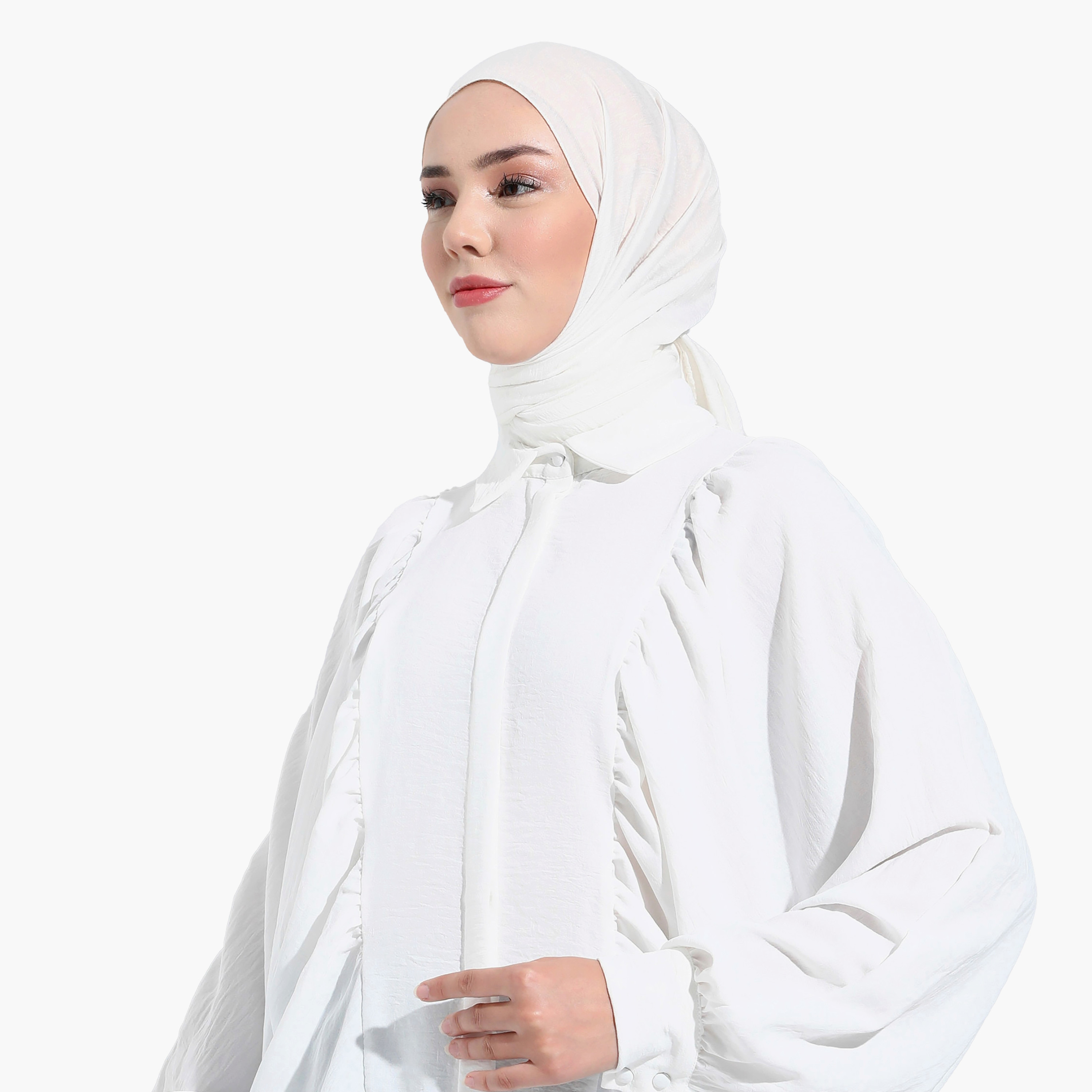 قميص سادة بياقة قميص وأكمام طويلة مع إغلاق الزر من مودانيشا-women-clothing-shirtsandblouses-blouses-image-3