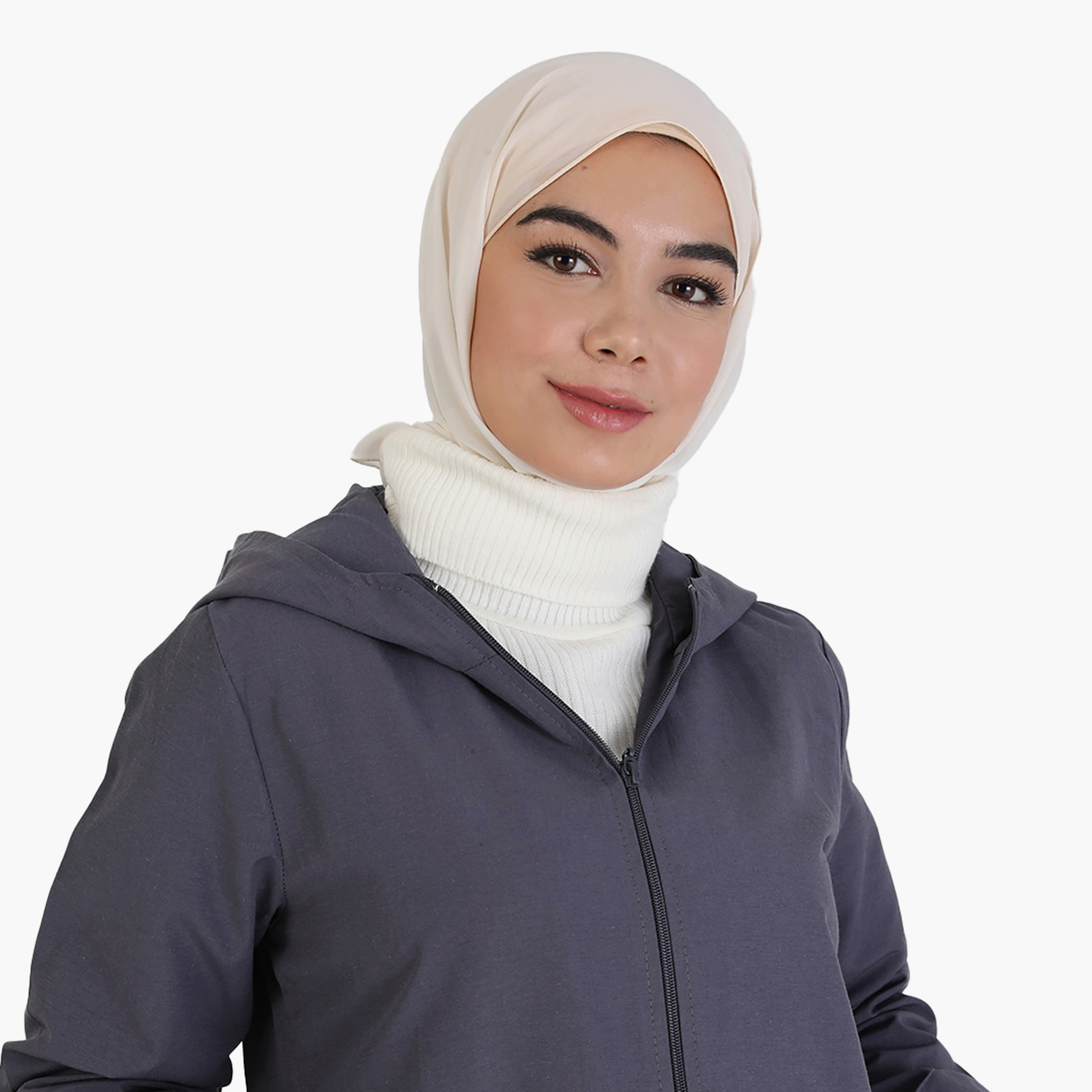 سترة سادة بغطاء رأس وسحاب مع جيب كنغر منفصل من مودانيسا-women-clothing-coatsandjackets-jackets-image-3