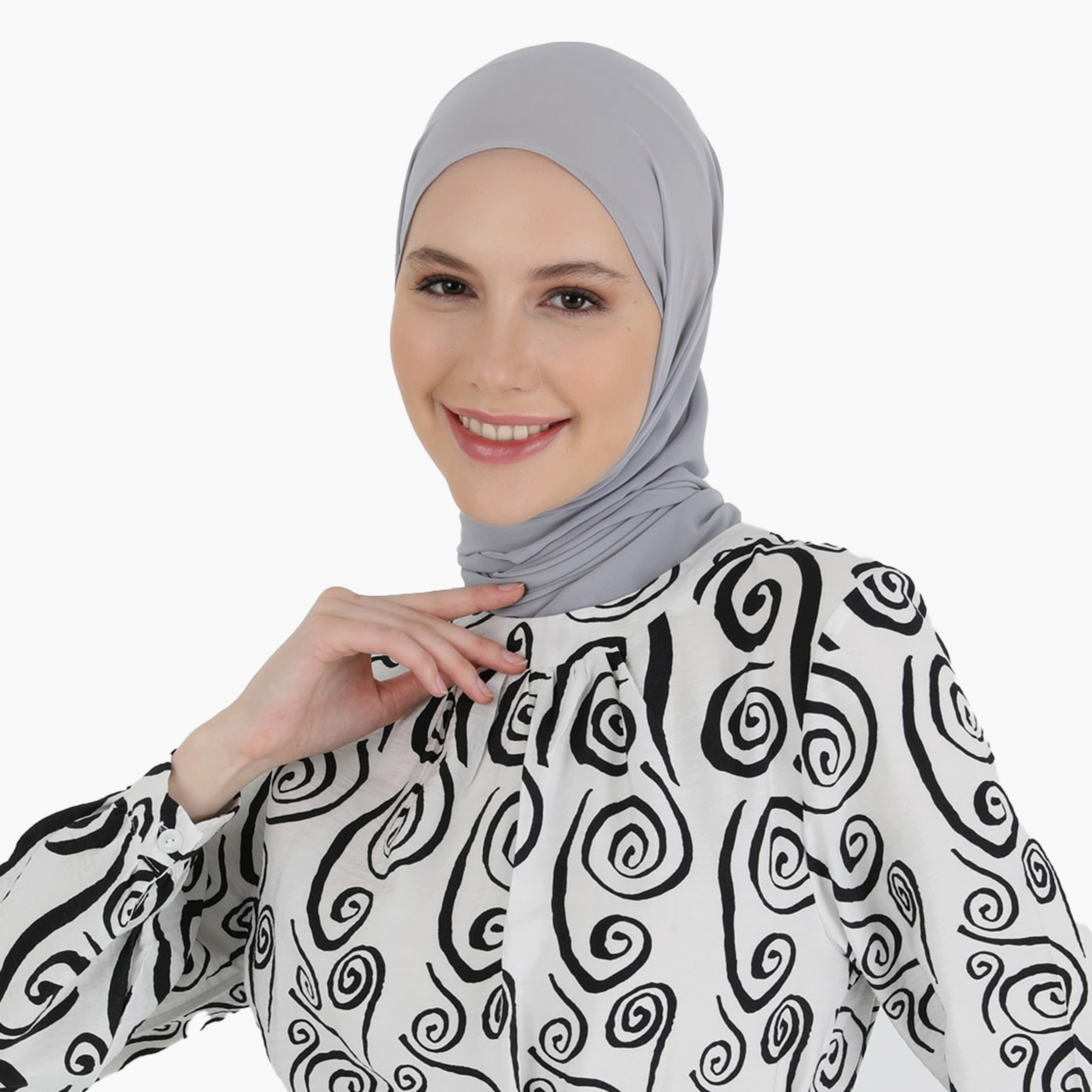 فستان متواضع مطبوعة برقبة دائرية وحزام ربطة من مودانيشا-women-clothing-dresses-image-3