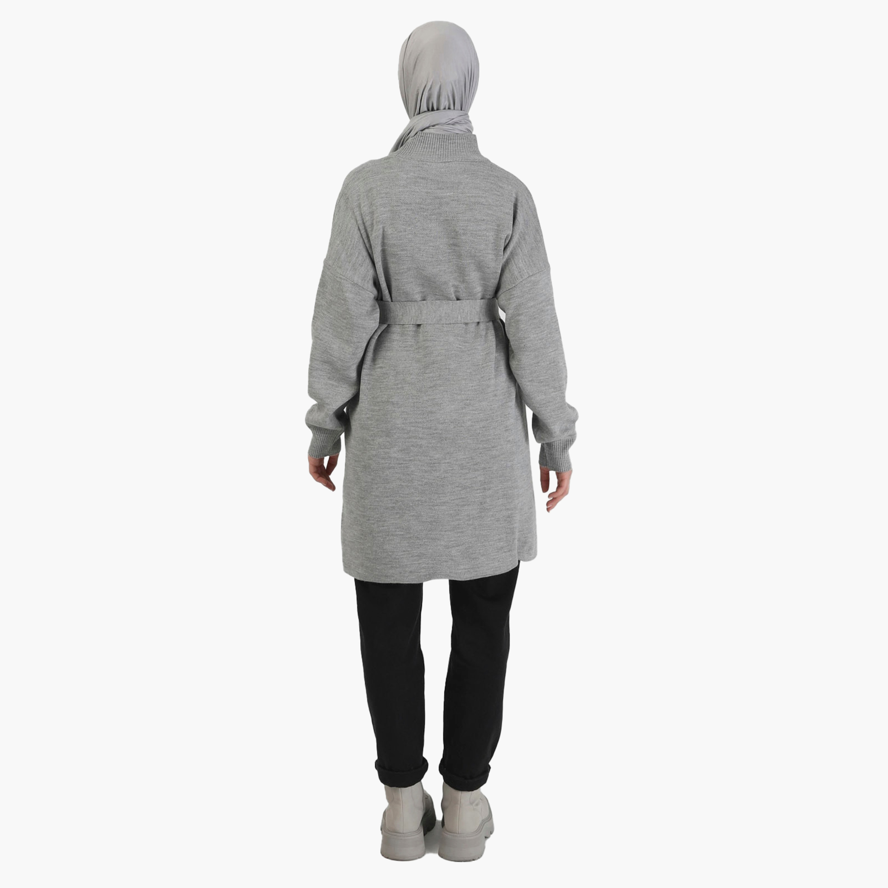 Modanisa High Neck Belted Knit Tunic-women-clothing-shirtsandblouses-blouses-image-5