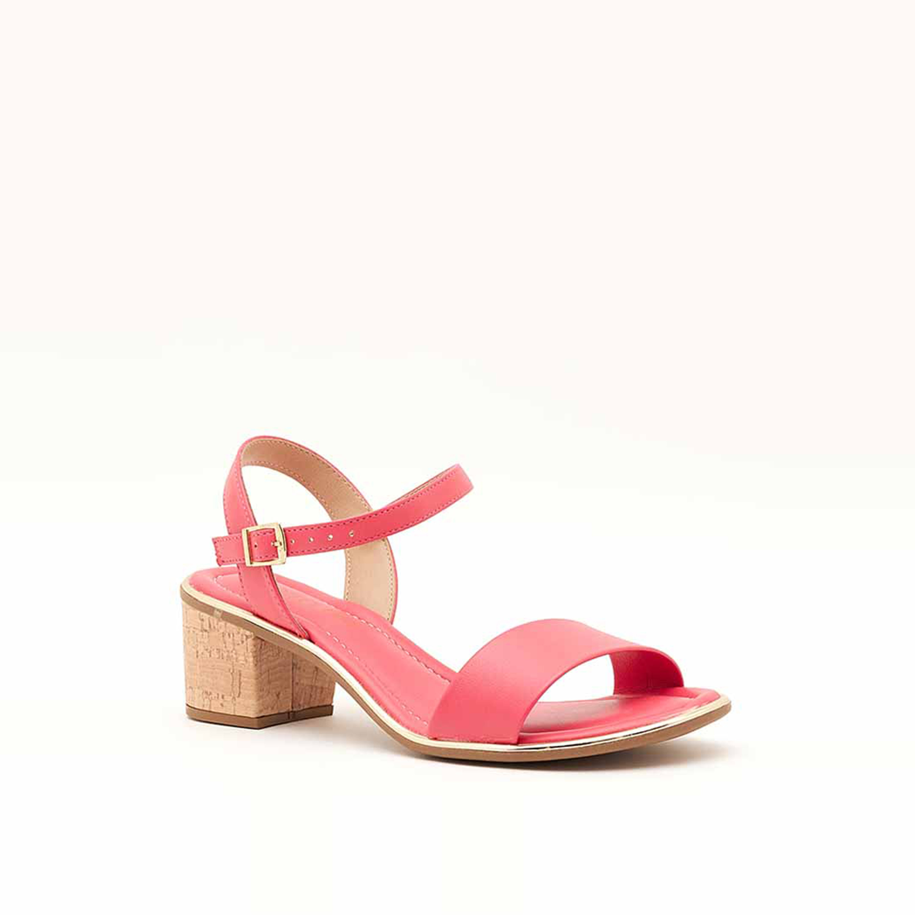 Beira Rio by Geoomnii  Women's Buckle Martinaa Block Heels | 8379-203-24874-87205       -women-shoes-heels-image-1