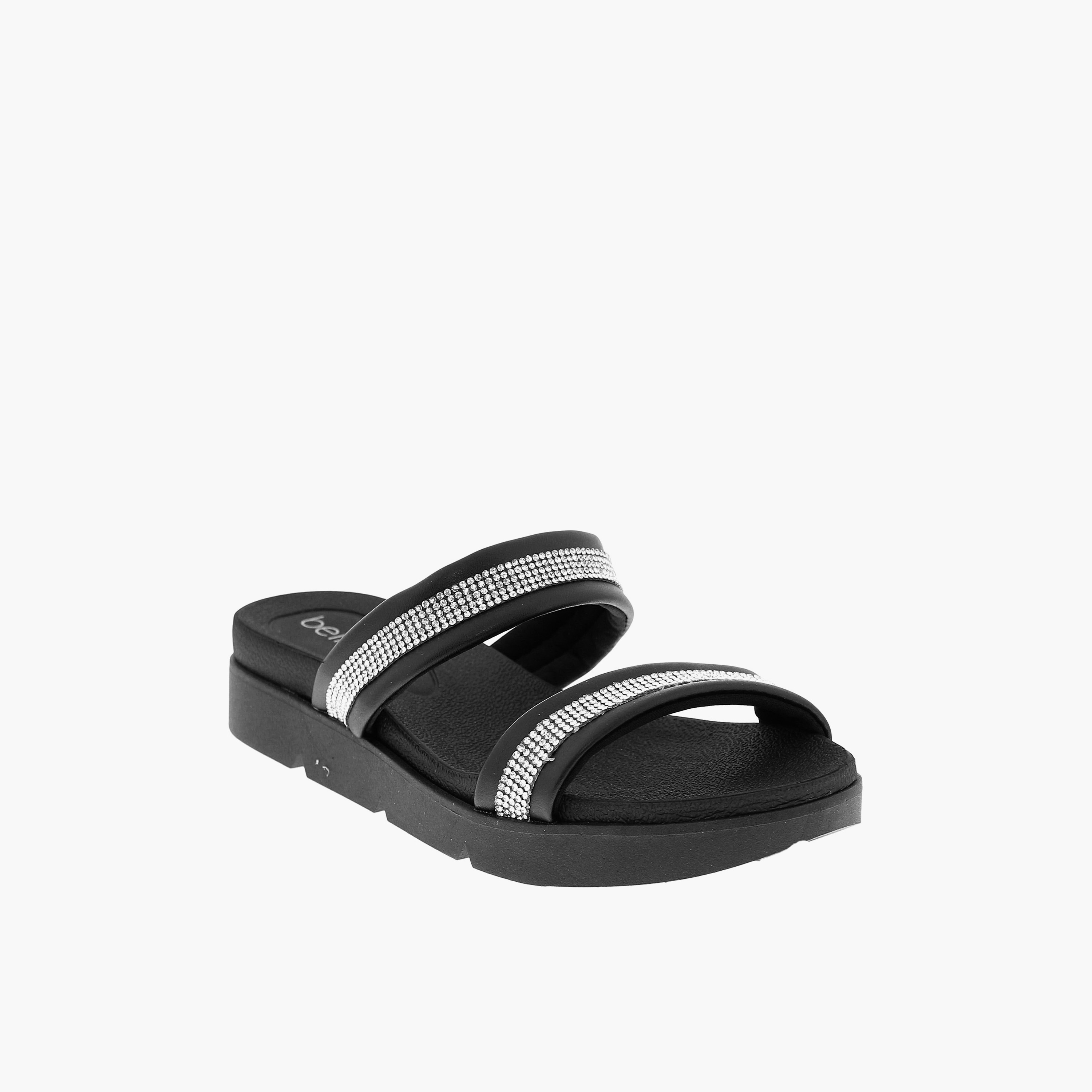Beira Rio by Geoomnii  Women's Slip On Platform Slide Sandals | 8387-536-28350-19026      -women-shoes-sandals-heeled-image-1
