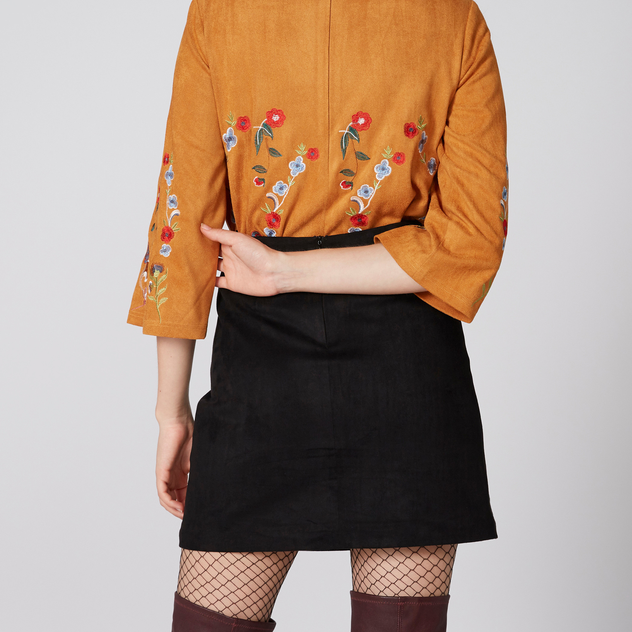 Buy Floral Embroidered Skirt Splash UAE