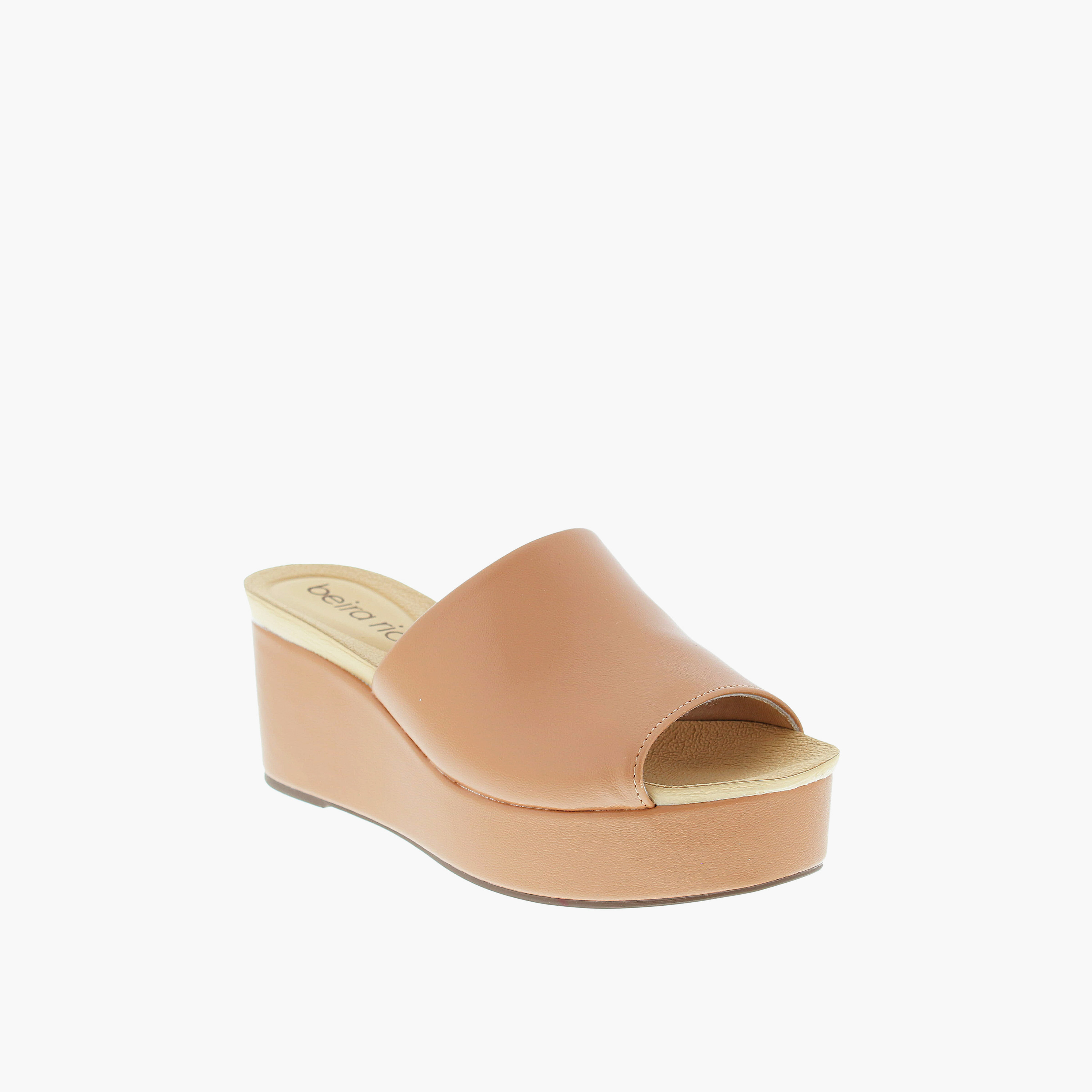 Beira Rio by Geoomnii  Women's Slip On Eren Platform Heels | 8407-100-9569-52531      -women-shoes-heels-image-1