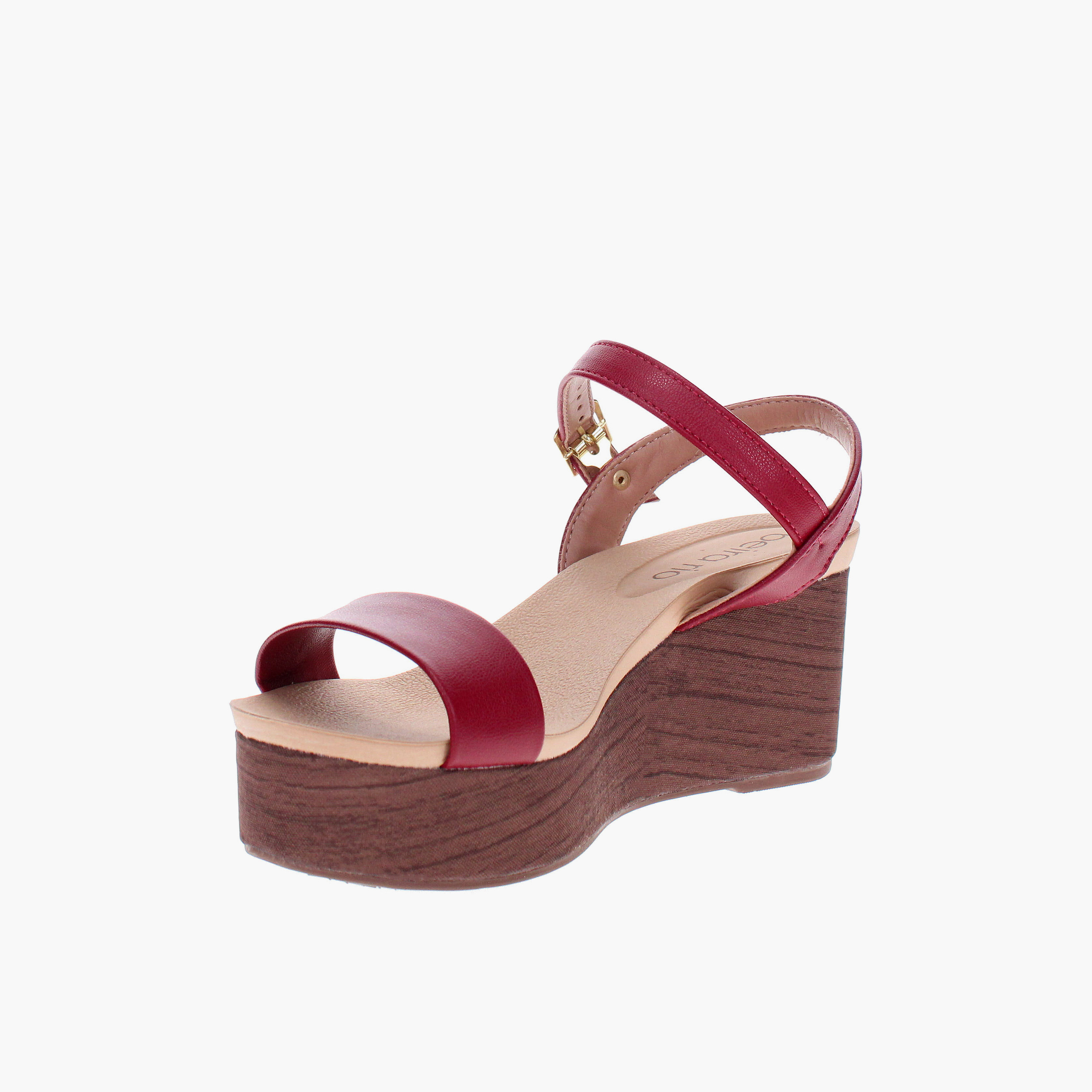 Beira Rio by Geoomnii  Womens Buckle Closure Luciana1 Platform Wedges | 8407-135-30467-103102      -women-shoes-sandals-heeled-image-2