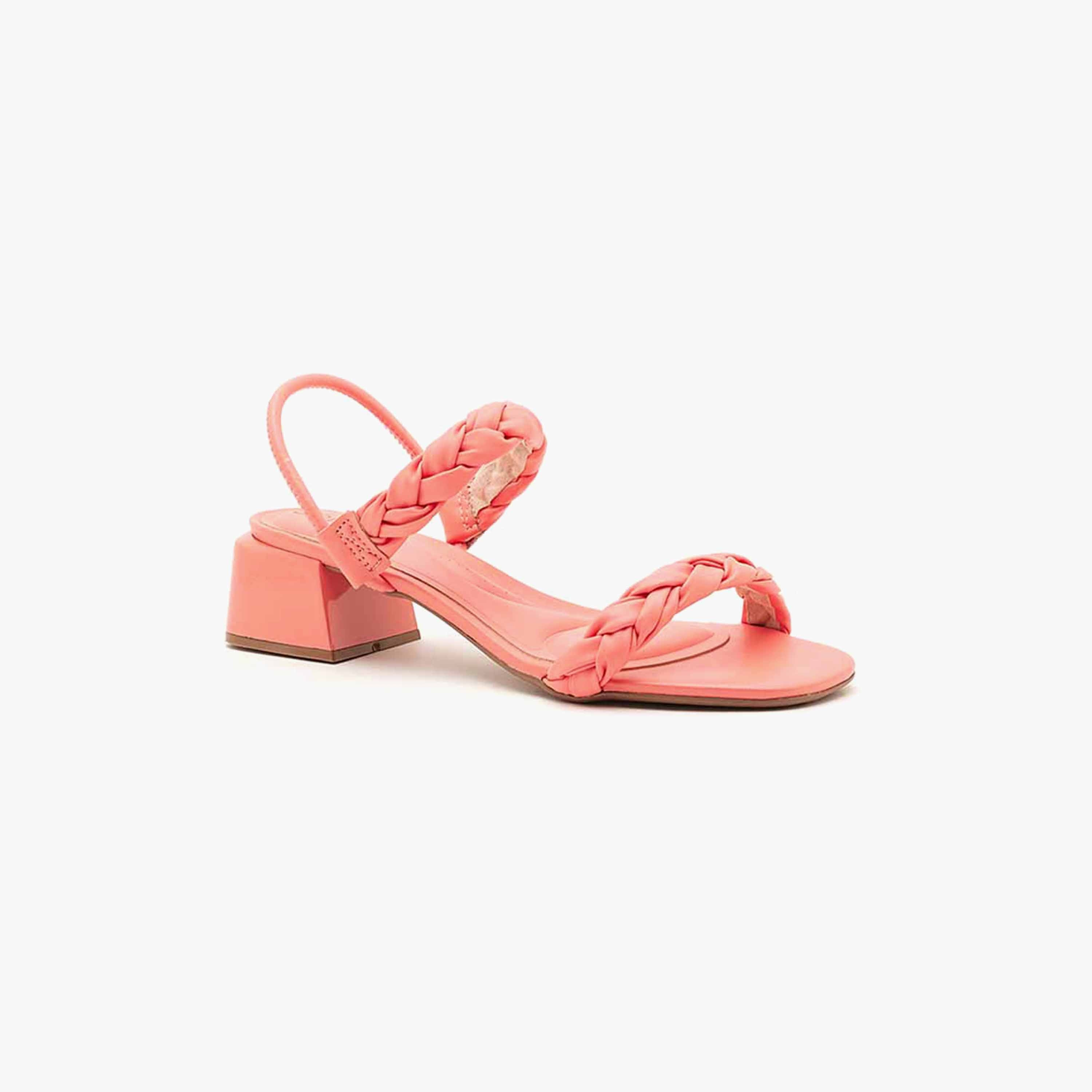 صندل نسائي بكعب عريض وحزام خلفي مجدول من بيرا ريو | 8423-220-24137-87145-women-shoes-heels-image-1