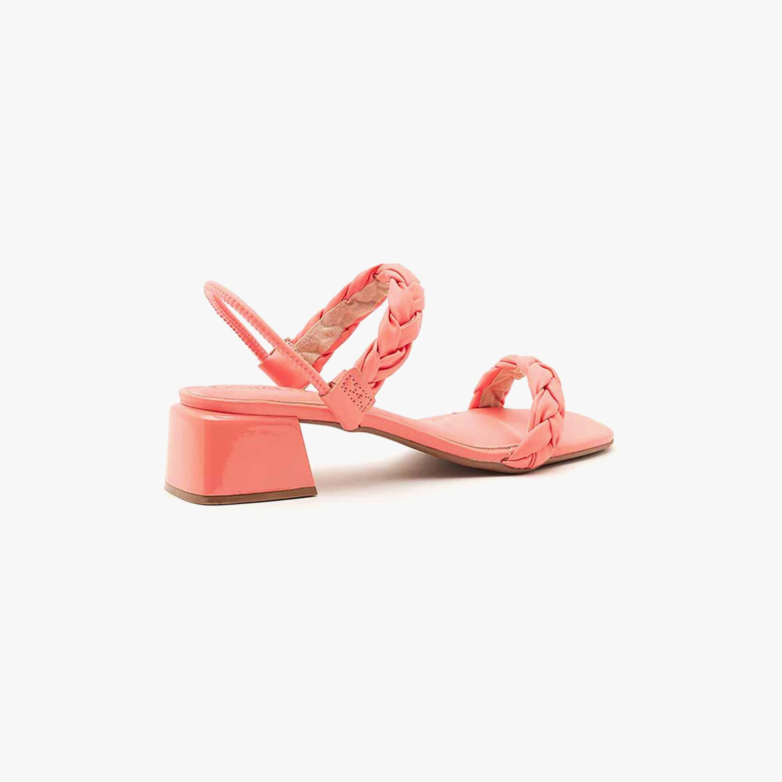 صندل نسائي بكعب عريض وحزام خلفي مجدول من بيرا ريو | 8423-220-24137-87145-women-shoes-heels-image-2