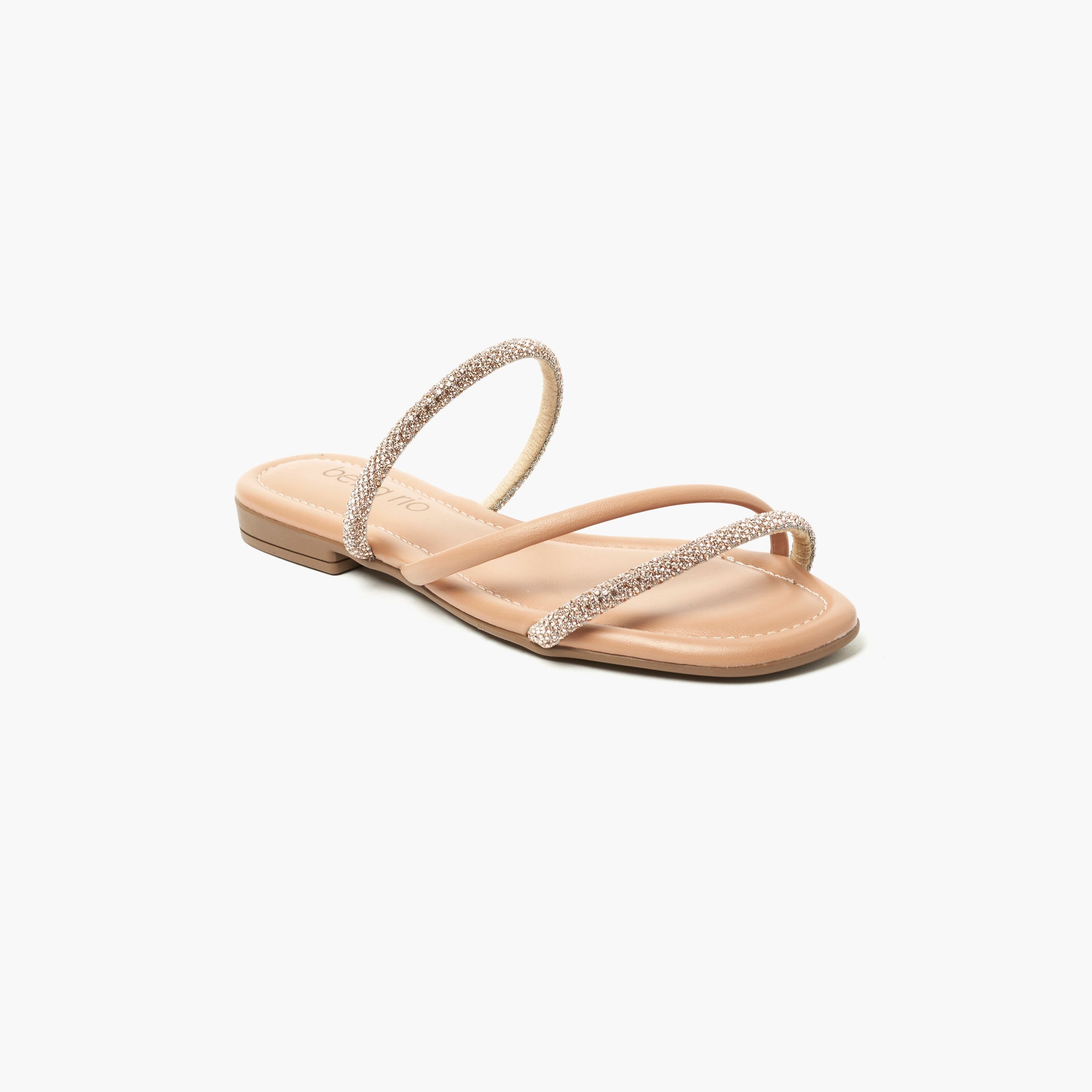 صندل نسائي شرائح مسطح مع لمسة من الكريستال من بيرا ريو | 8431-213-25664-women-shoes-sandals-flats-image-1