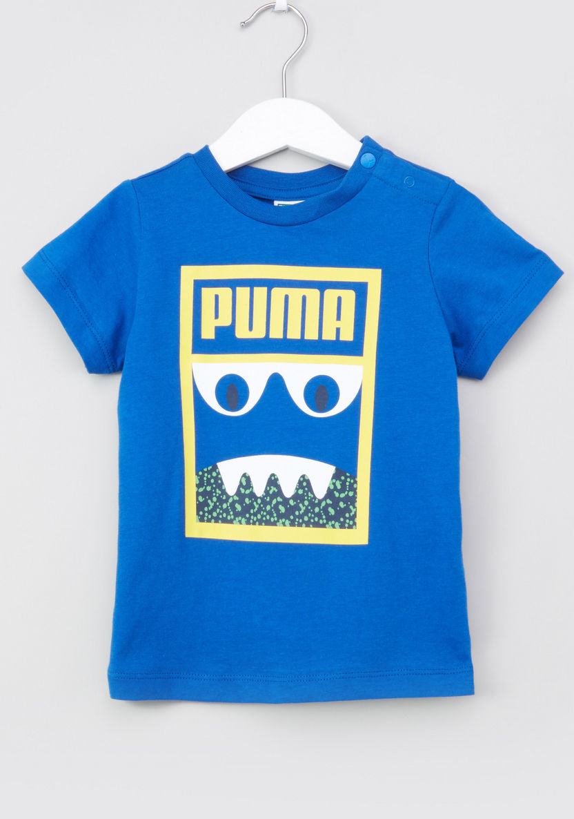 PUMA Monster Surf The Web T-shirt with Round Neck-Tops-image-0