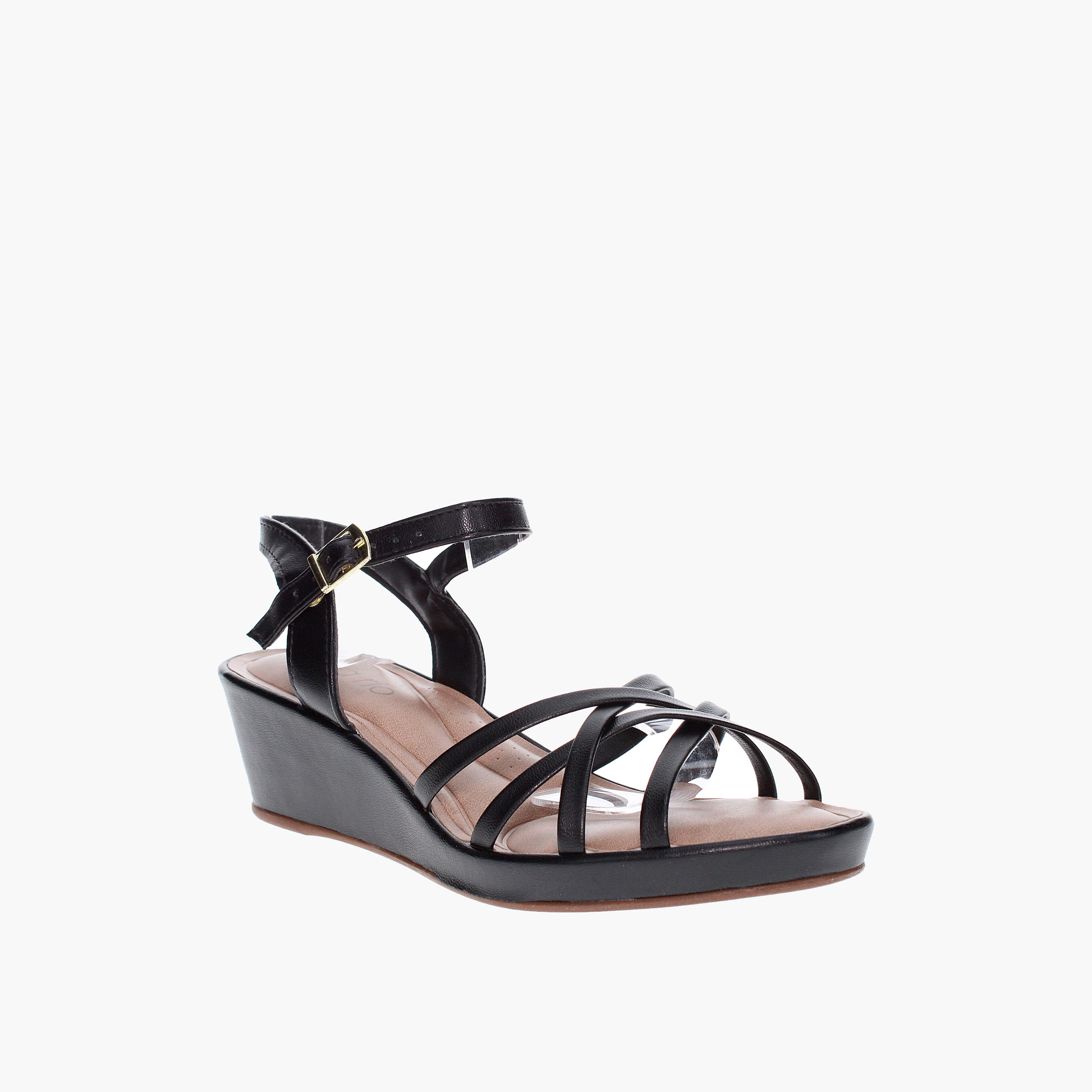 Beira Rio by Geoomnii  Women's Buckle Rebecca Platform Heels | 8457-309-9569-15745       -women-shoes-heels-image-1